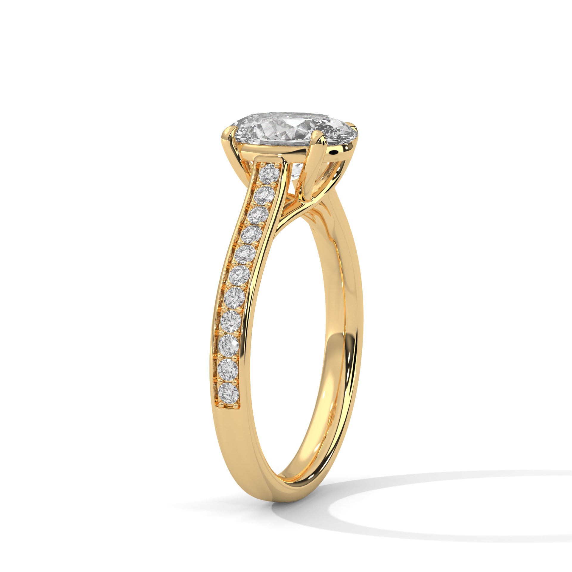 1.5 carat Labgrown Diamond Oval Shape Ring