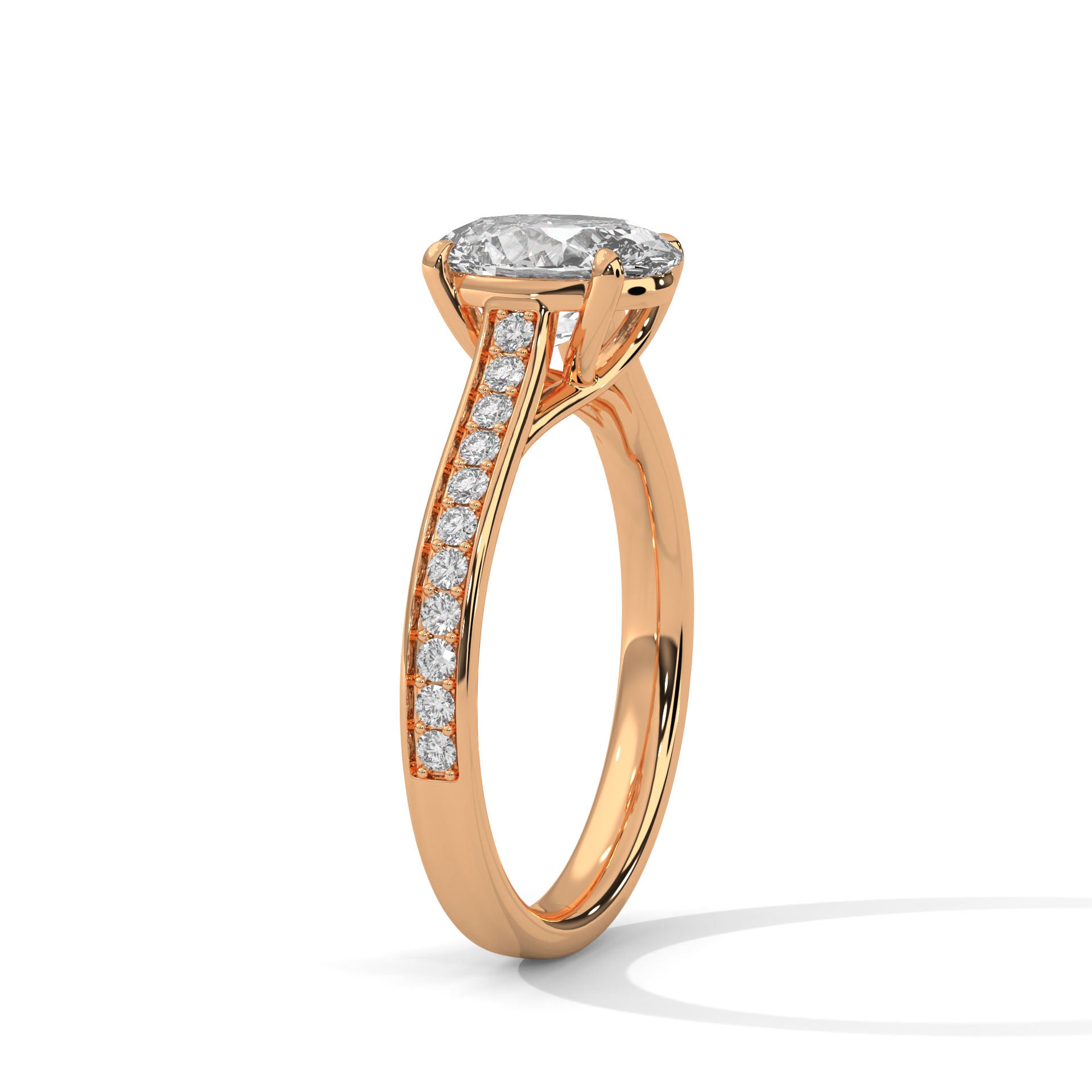 1.5 carat Labgrown Diamond Oval Shape Ring
