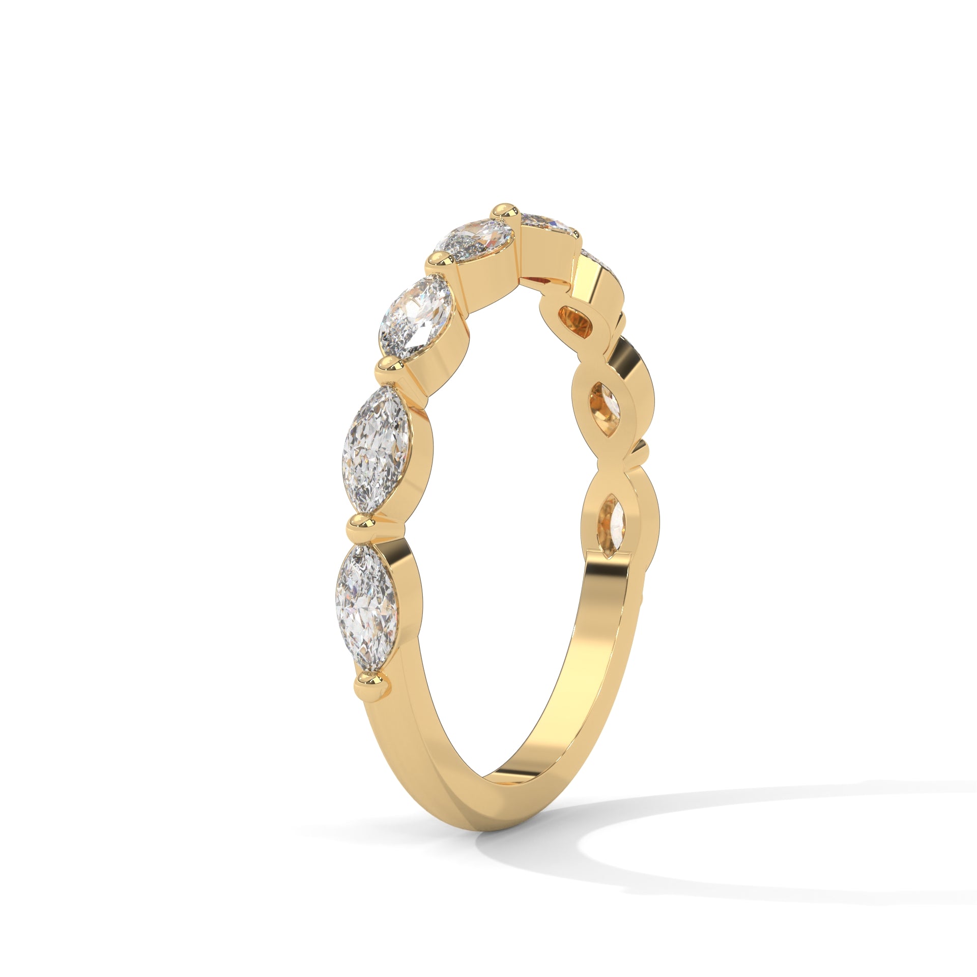 MARQUISE CUT HALF ETERNITY BAND