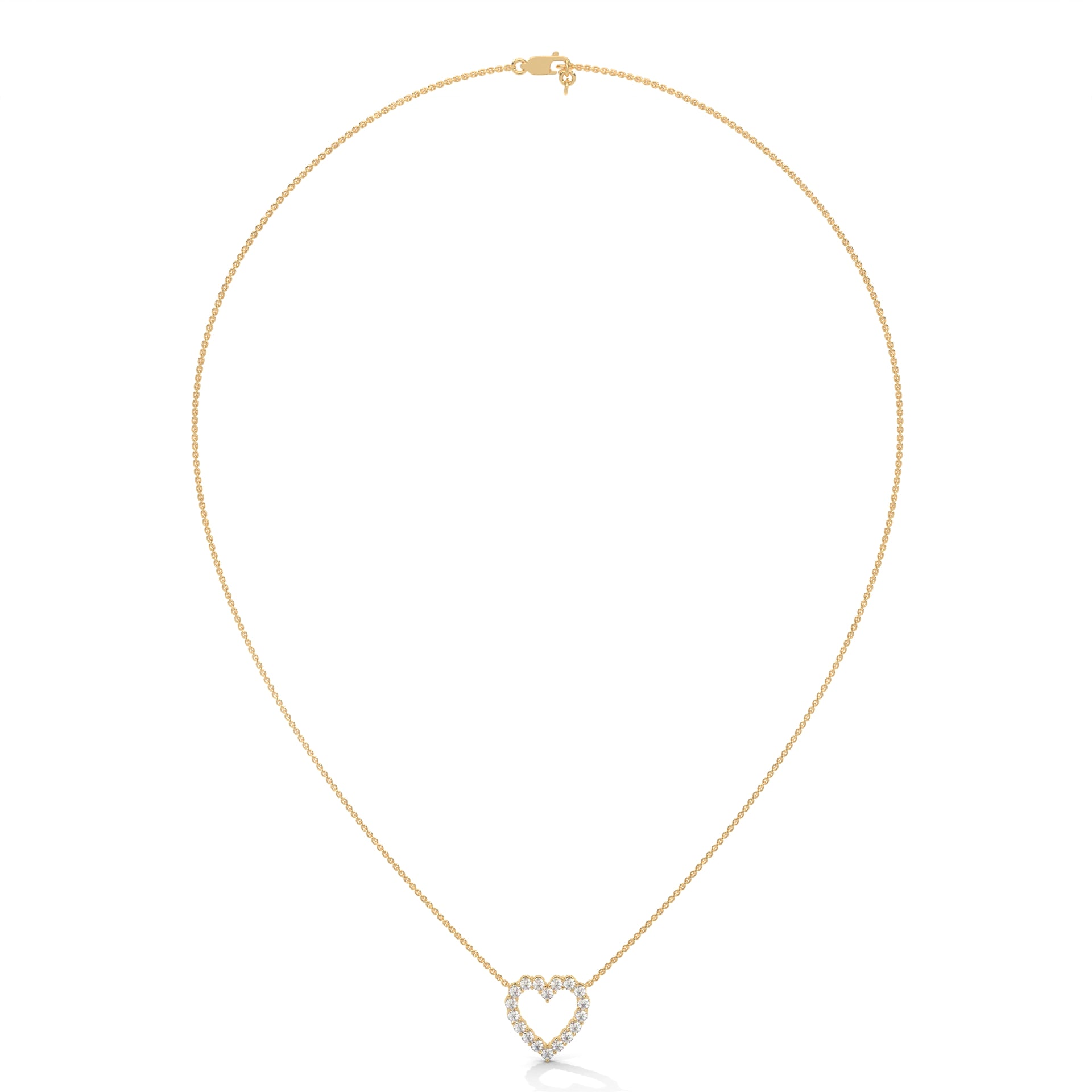 CVD DIAMOND HEART NECKLACE