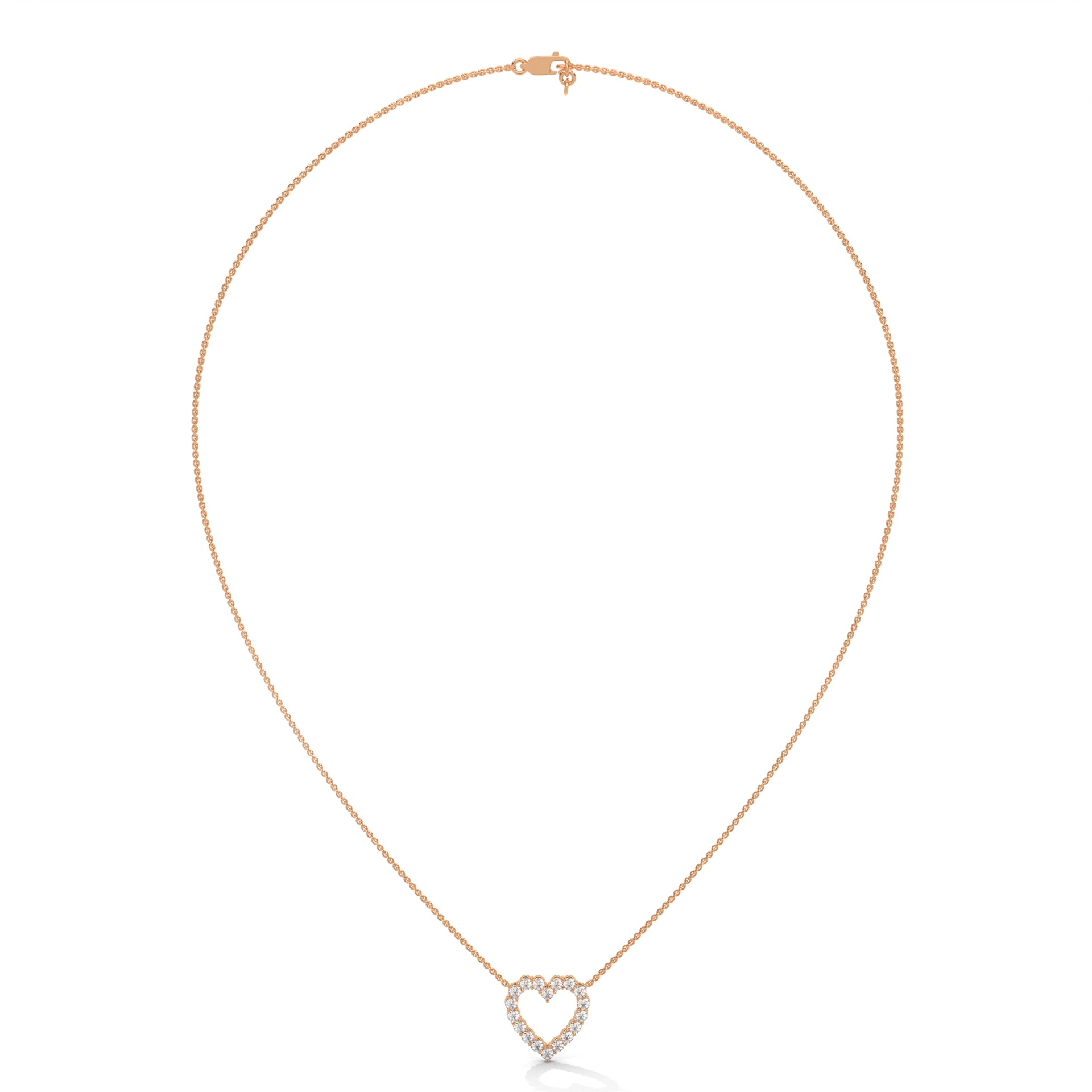 CVD DIAMOND HEART NECKLACE