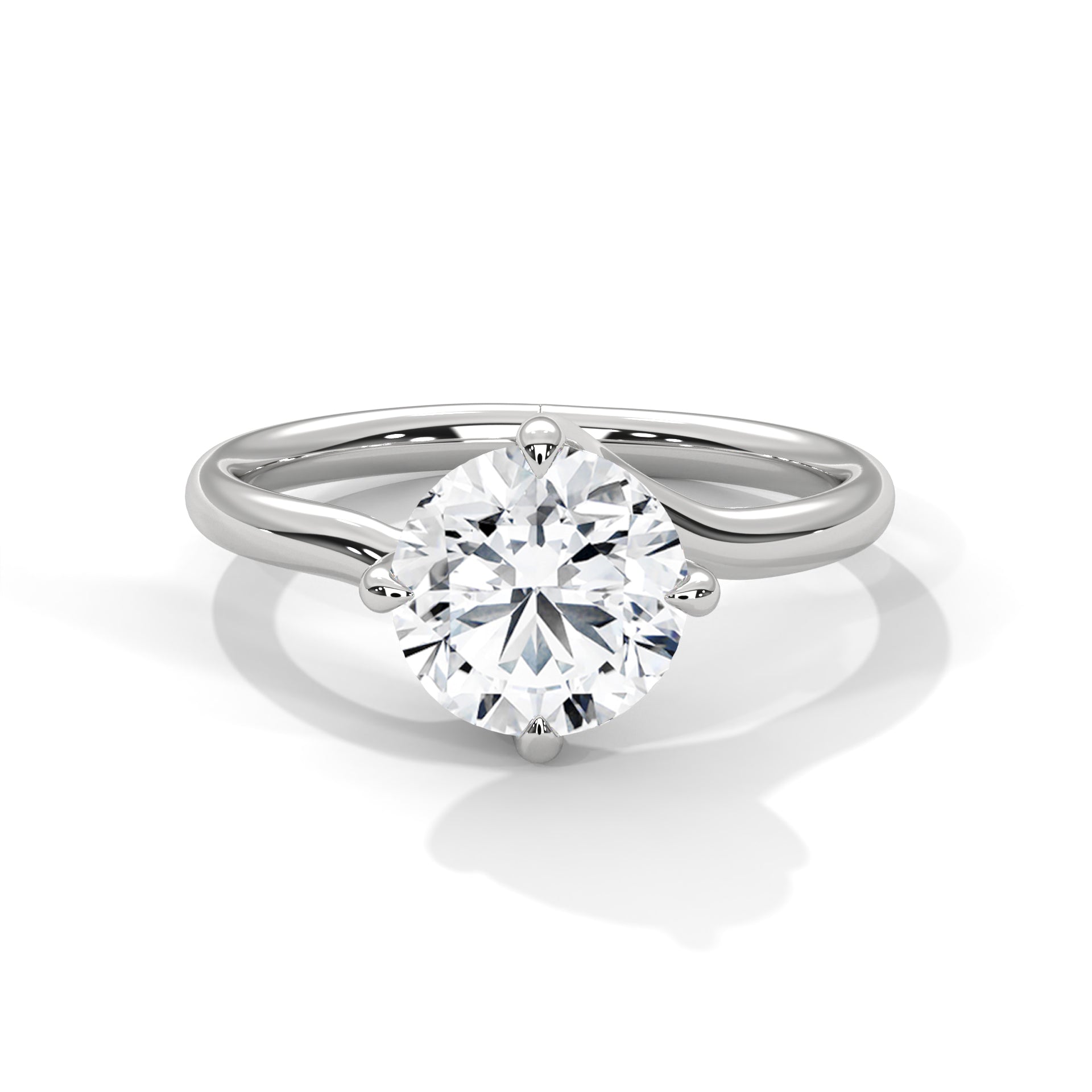 2.00 CARAT ROUND LAB DIAMOND SOLITAIRE RING