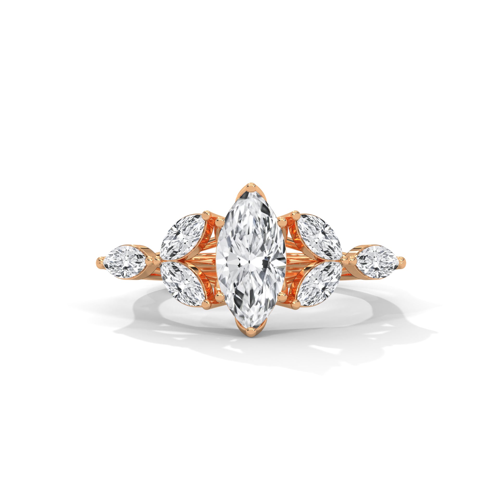 MARQUISE CUT LAB GROWN DIAMOND RING