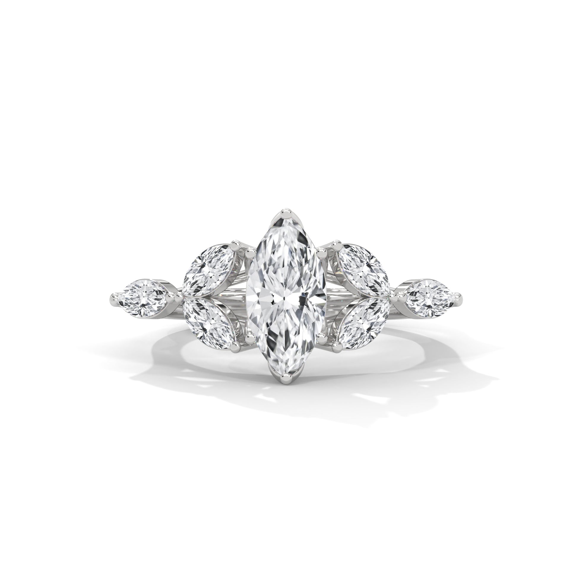 MARQUISE CUT LAB GROWN DIAMOND RING