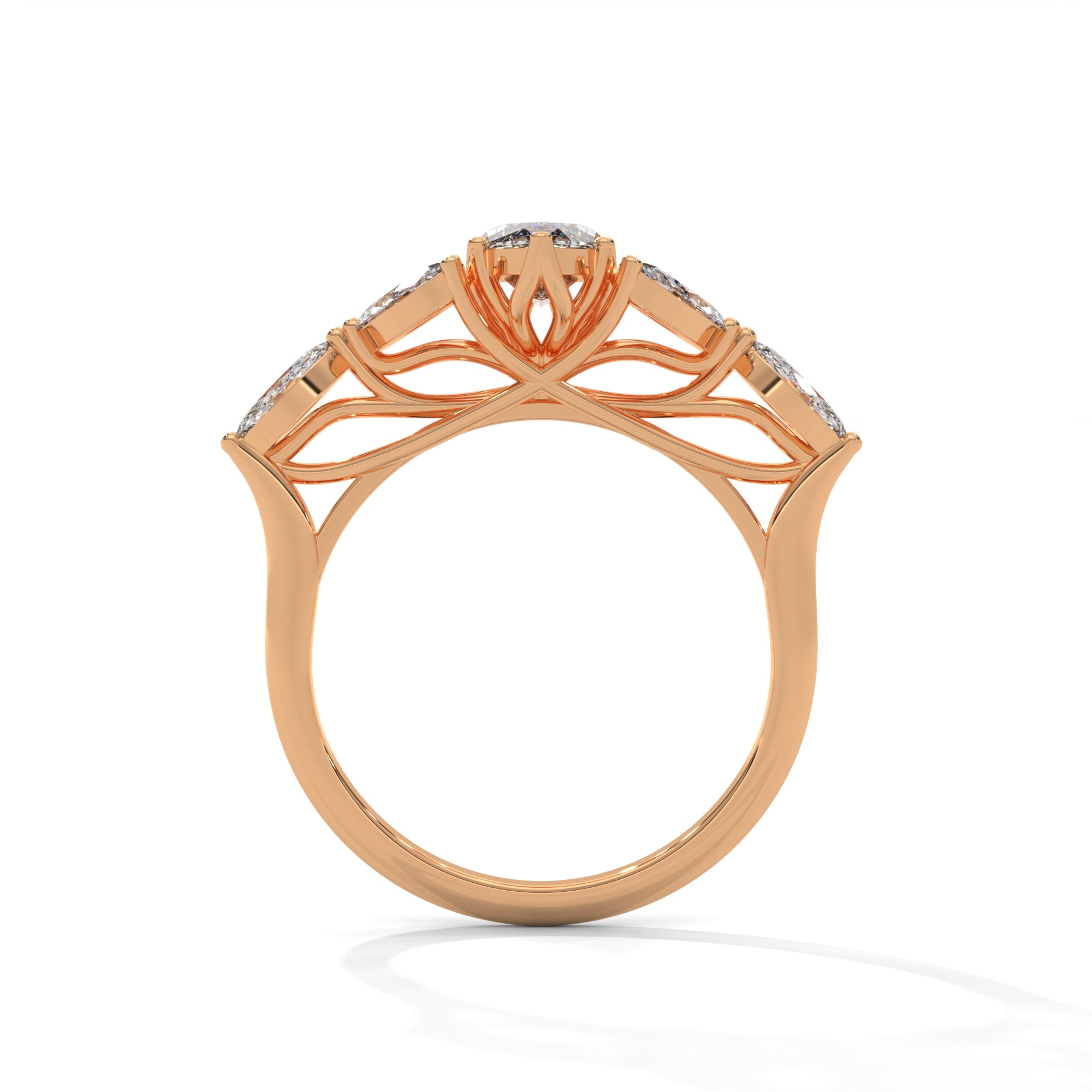 MARQUISE CUT LAB GROWN DIAMOND RING