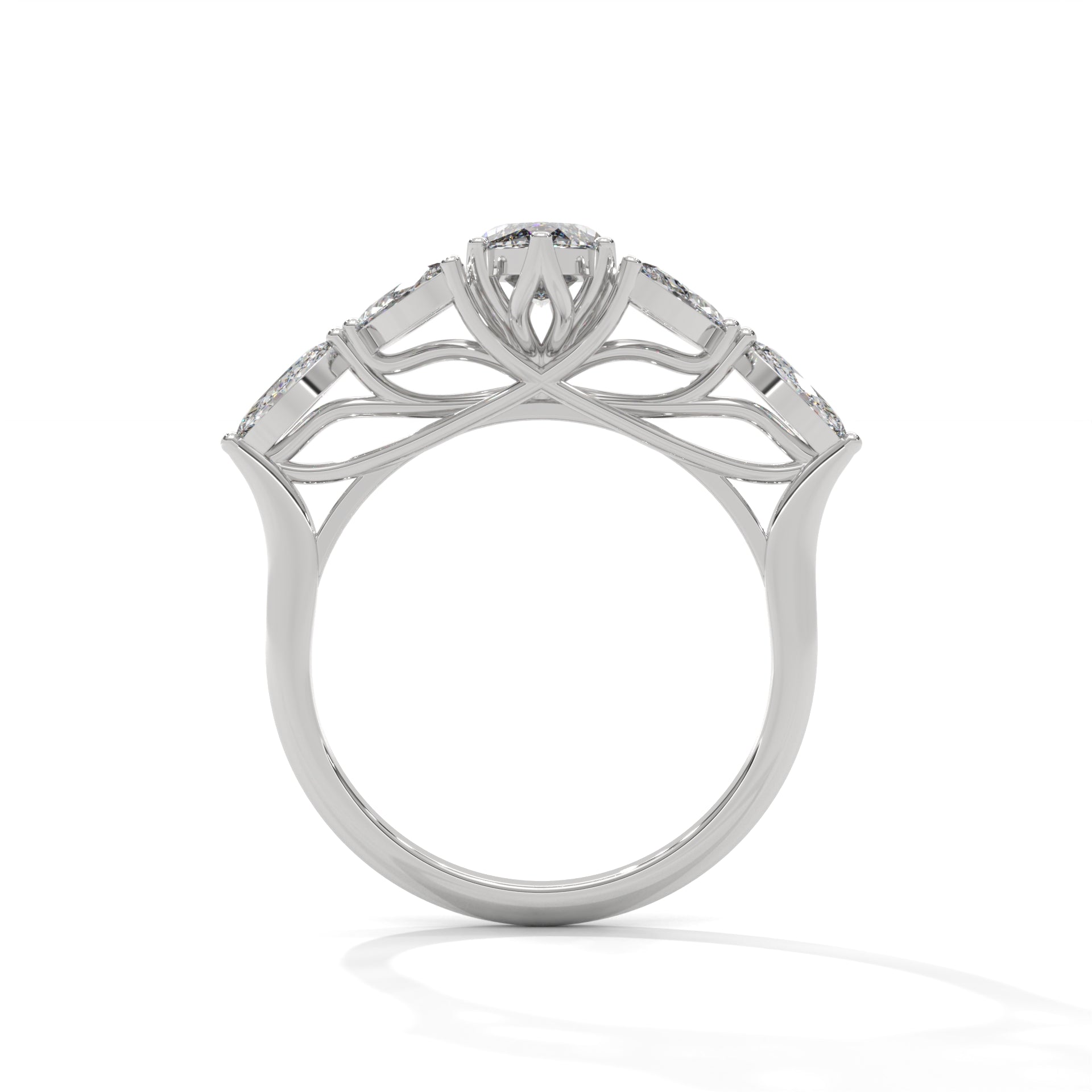 MARQUISE CUT LAB GROWN DIAMOND RING