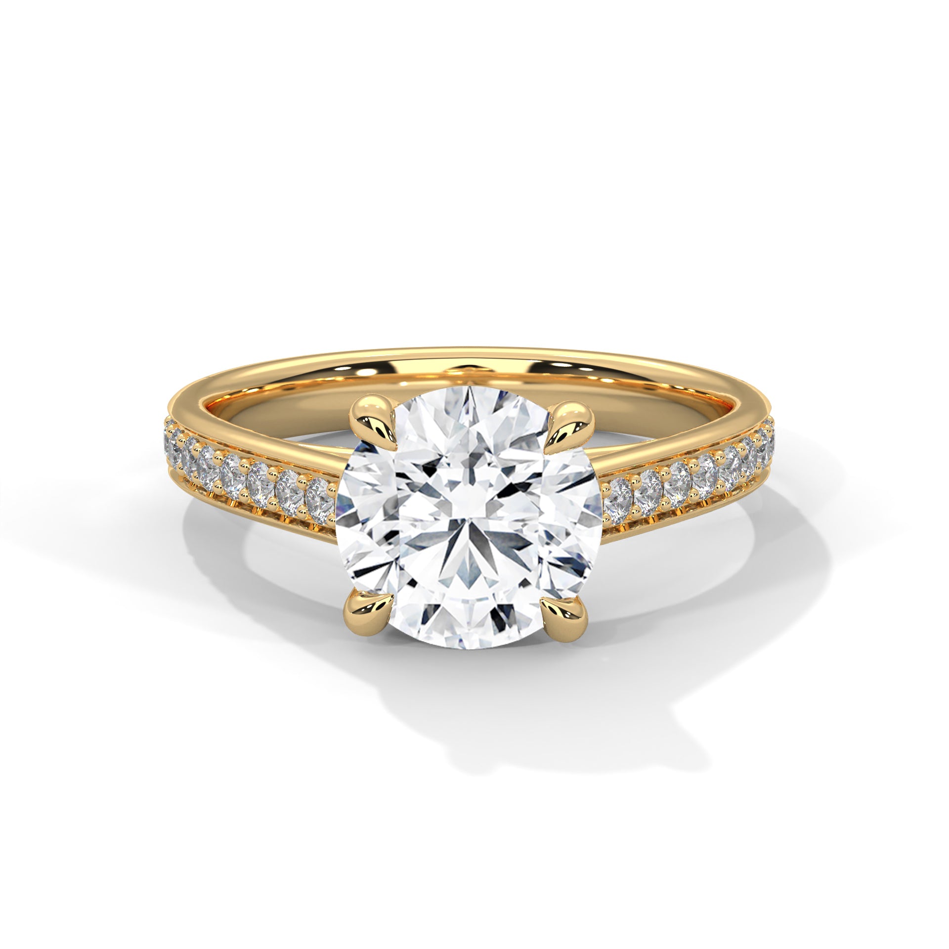 CARAT ROUND SOLITAIRE DIAMOND RING - Main Image