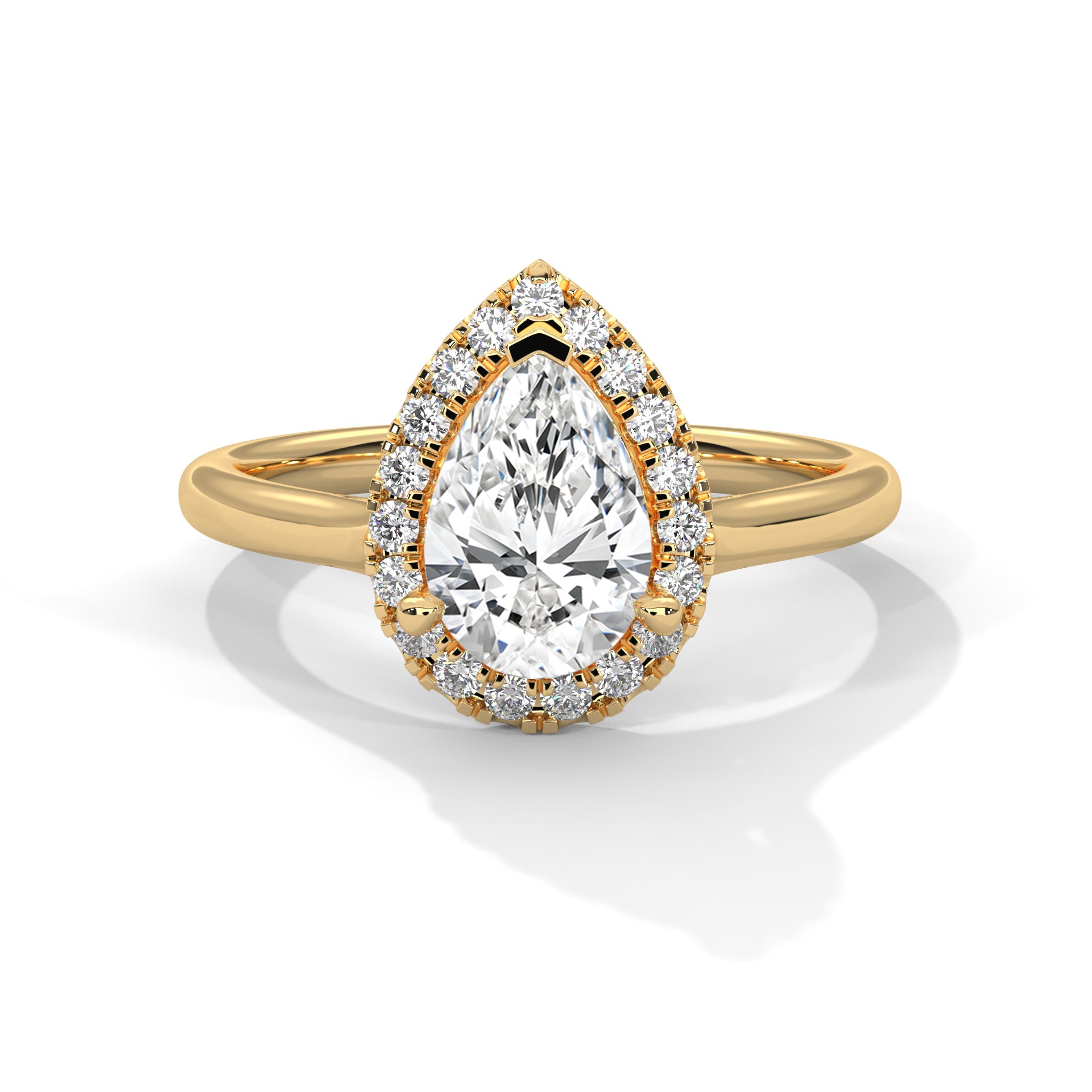1.5 Oval Shape Diamond With Halo Ring