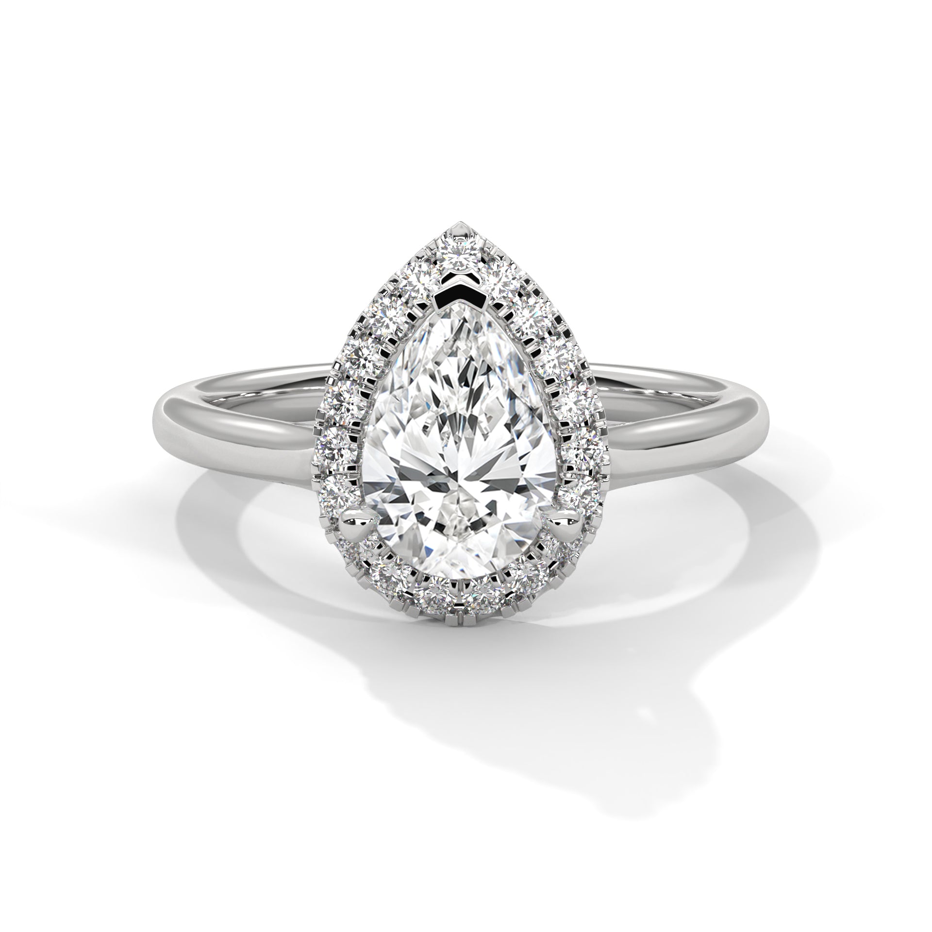 1.5 Oval Shape Diamond With Halo Ring