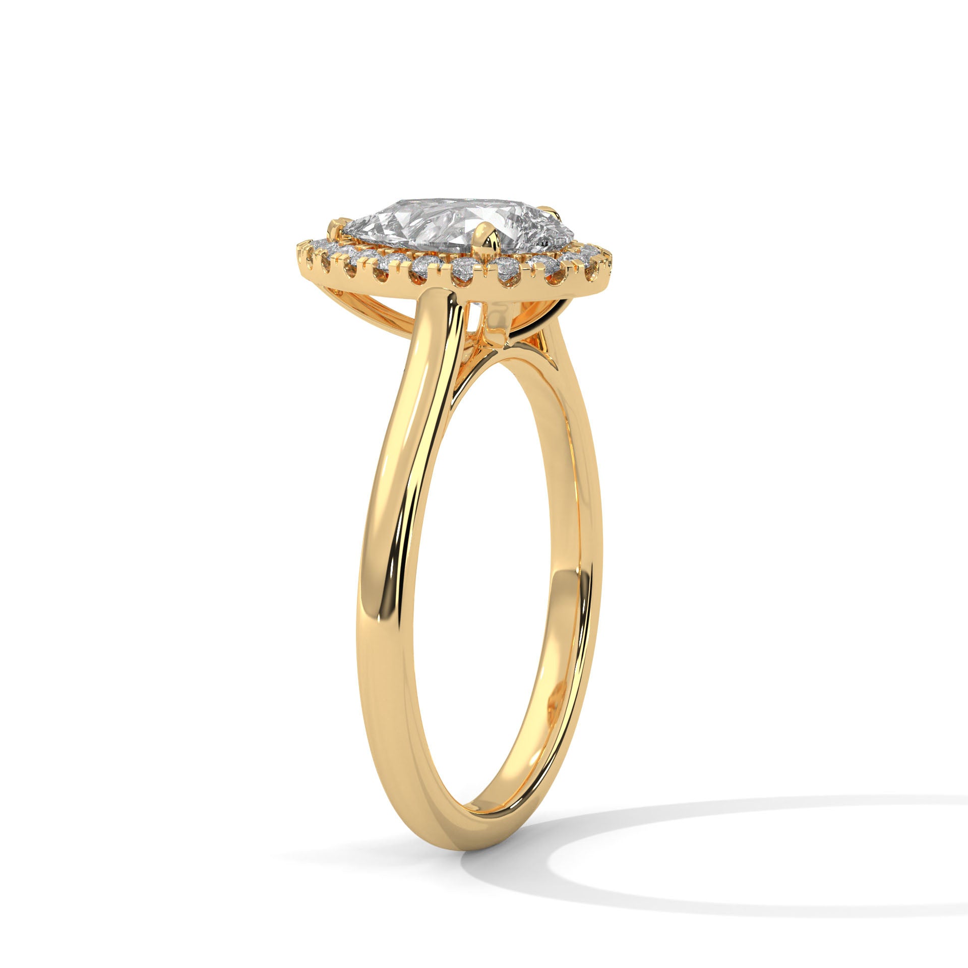 1.5 Oval Shape Diamond With Halo Ring