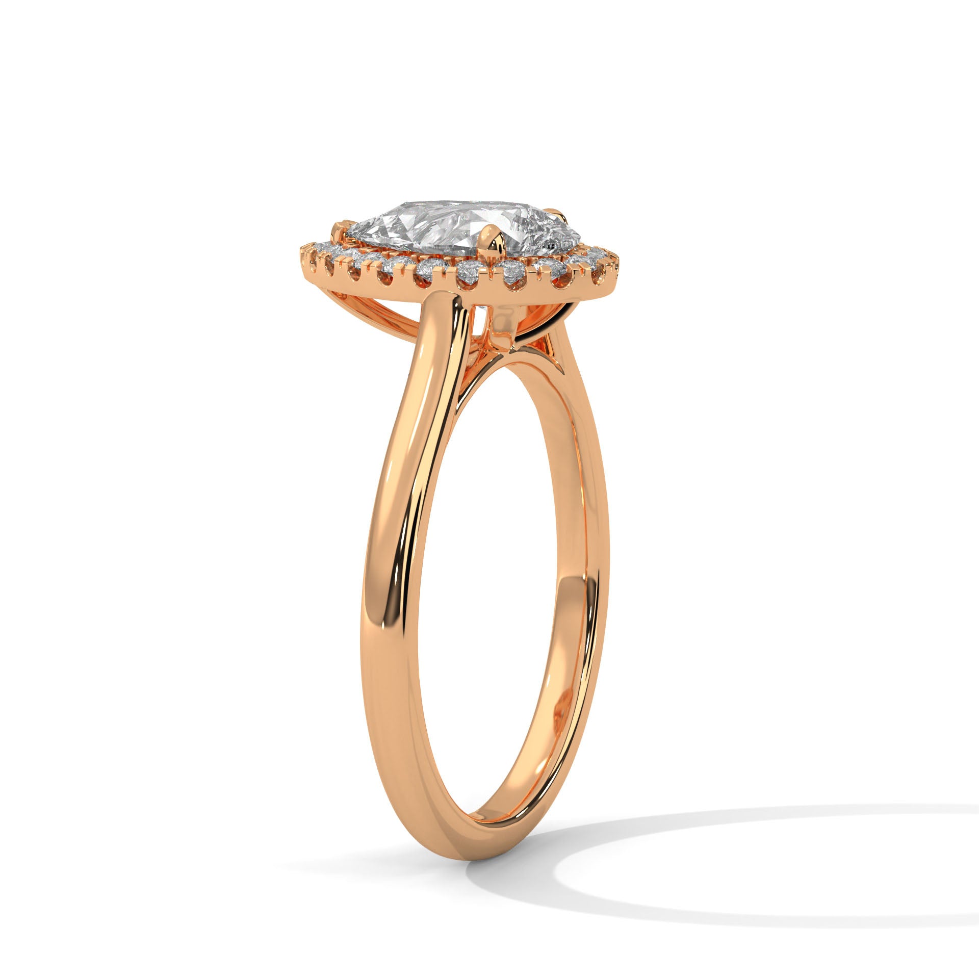 1.5 Oval Shape Diamond With Halo Ring