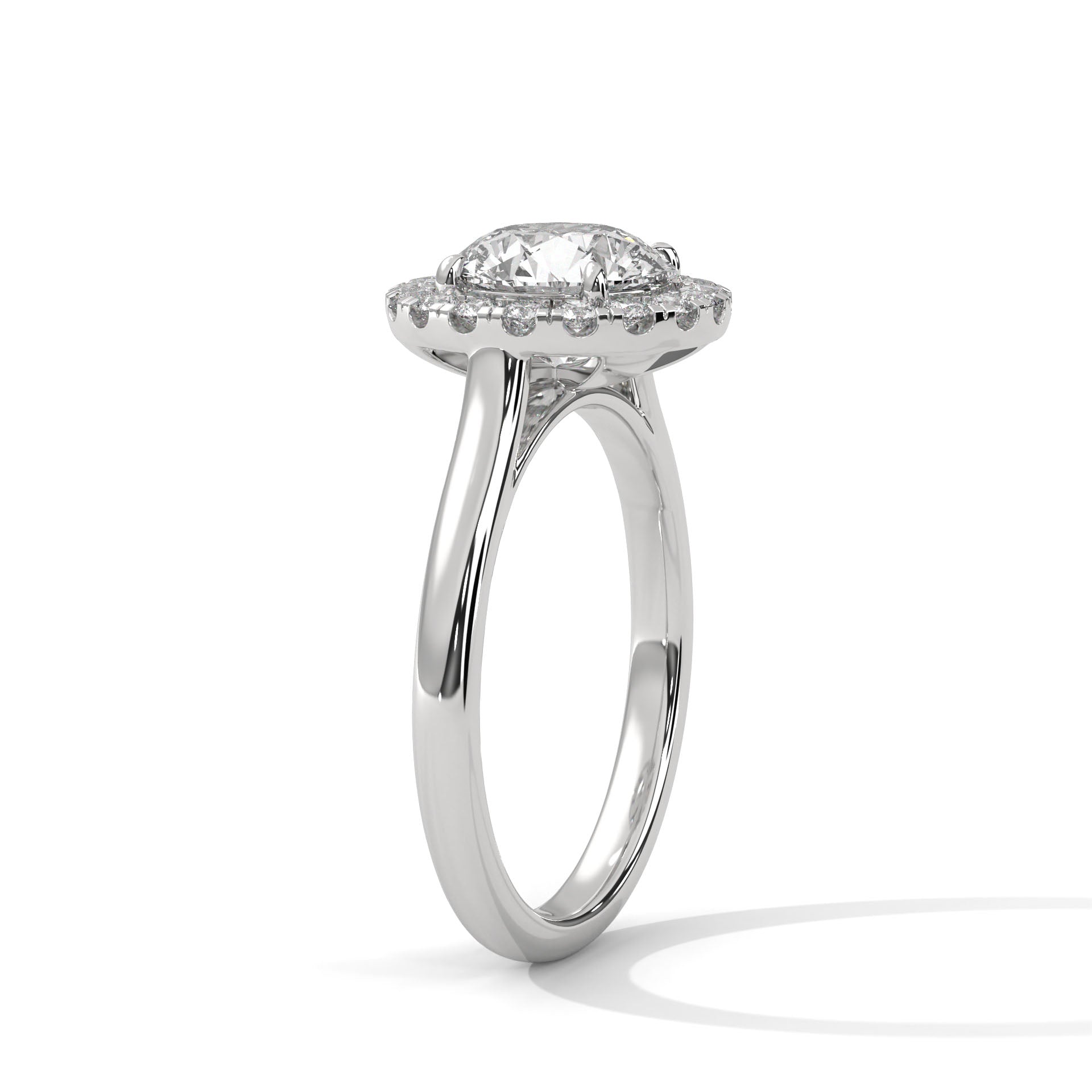 2 CARAT ROUND WITH HALO SOLITAIRE DIAMOND RING