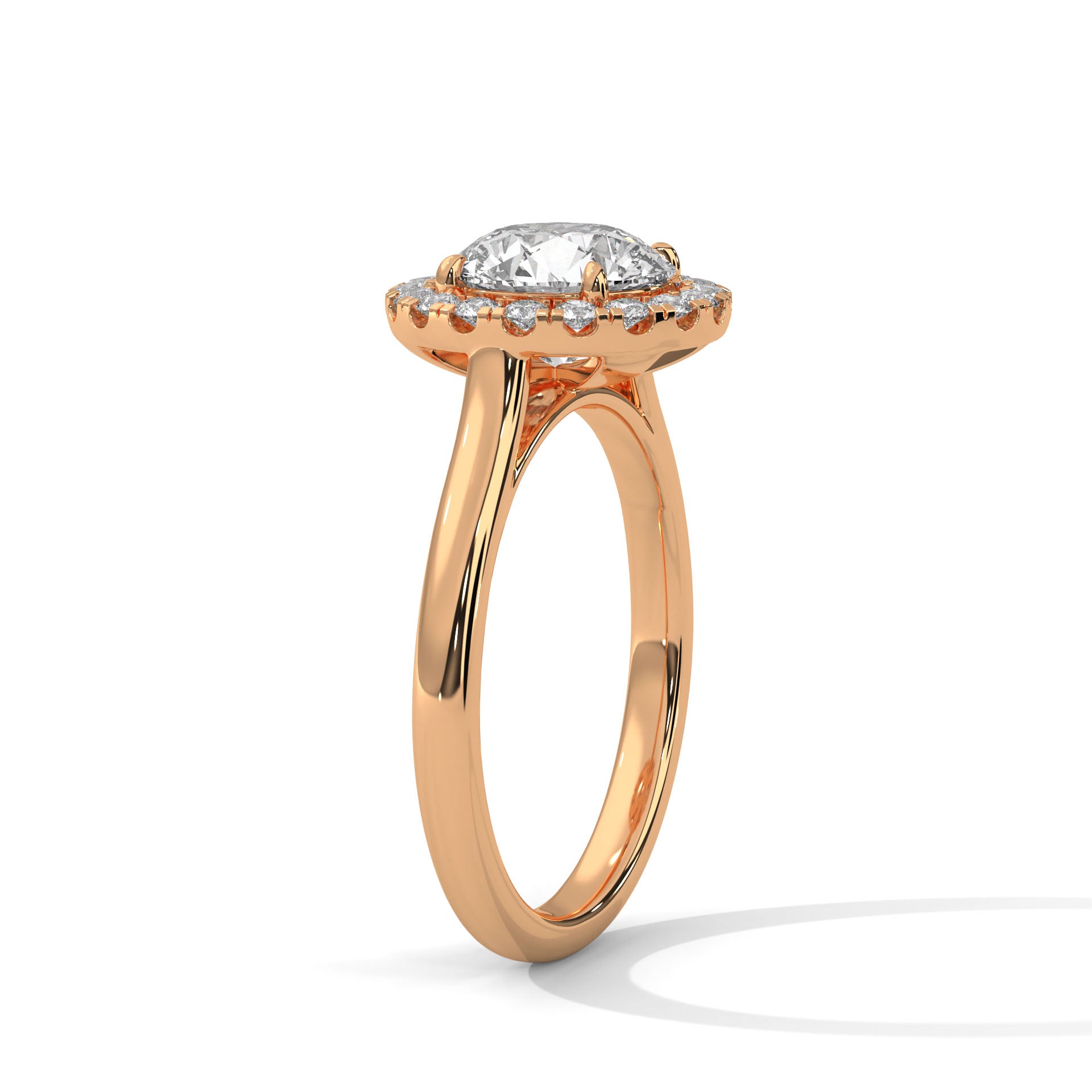 2 CARAT ROUND WITH HALO SOLITAIRE DIAMOND RING
