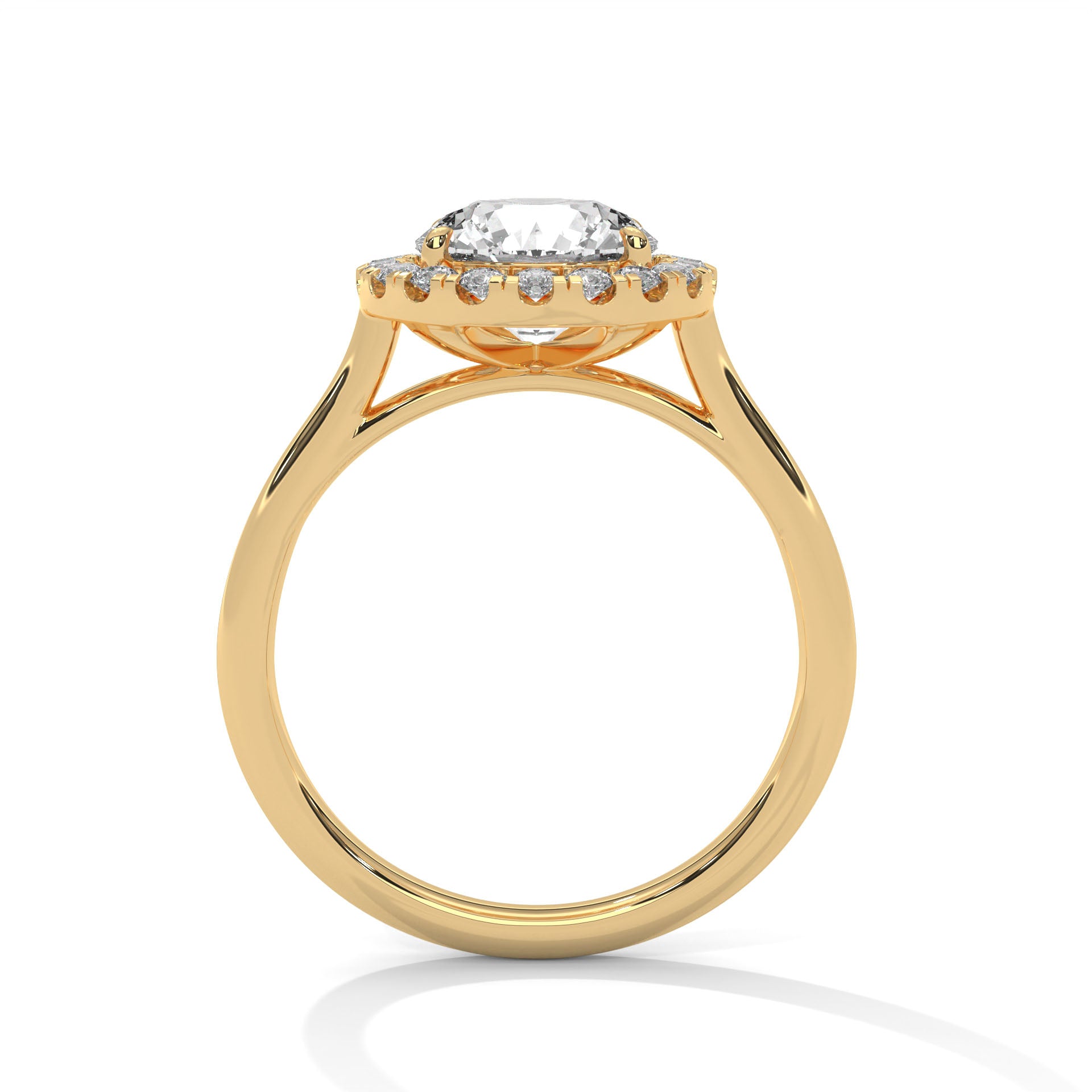 2 CARAT ROUND WITH HALO SOLITAIRE DIAMOND RING