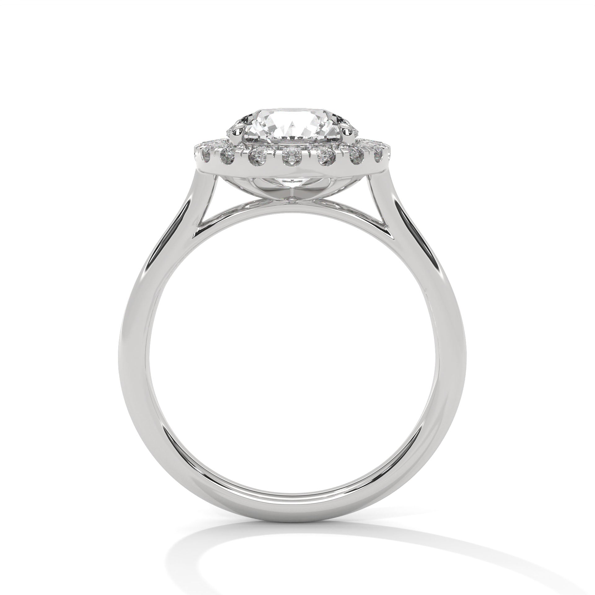 2 CARAT ROUND WITH HALO SOLITAIRE DIAMOND RING