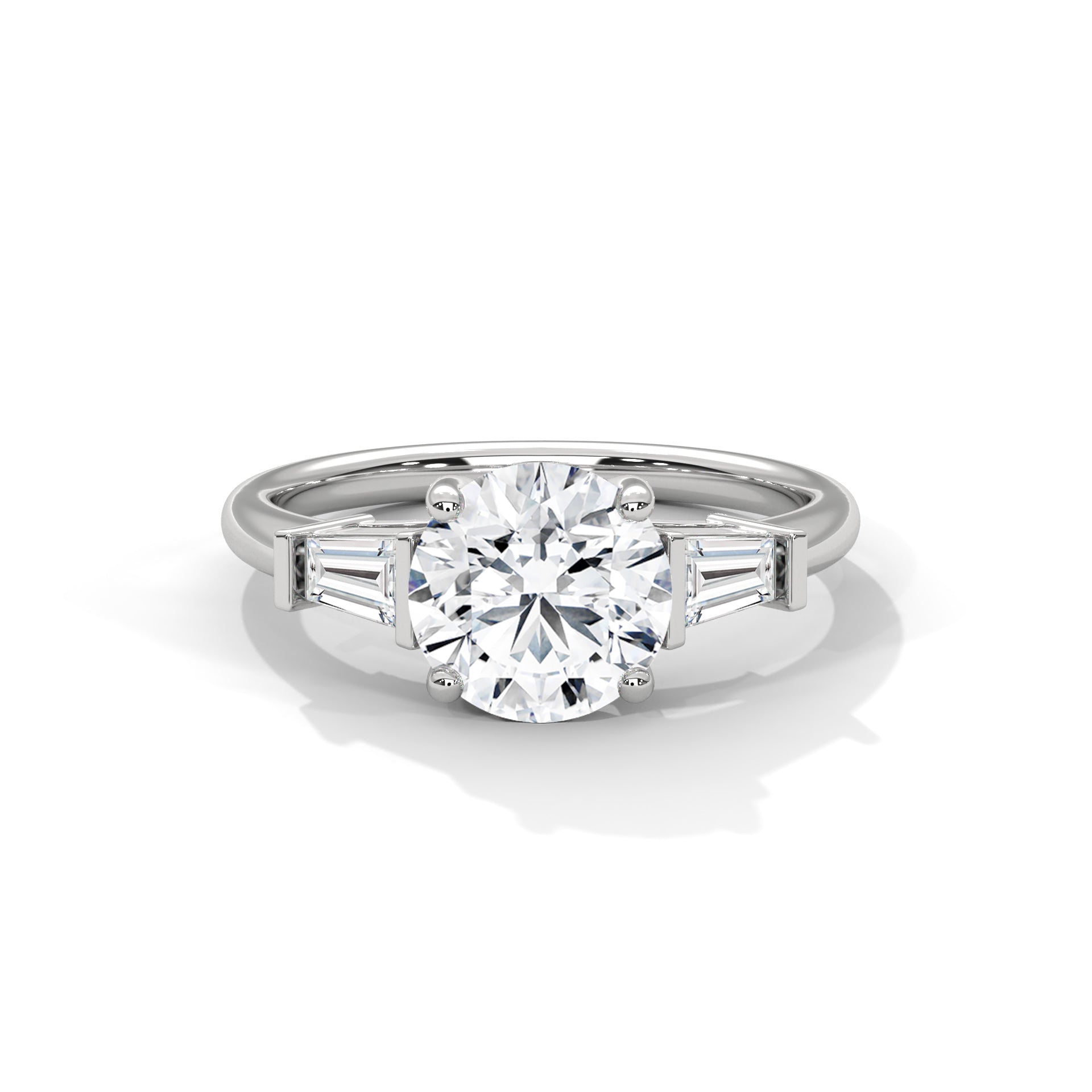 2 CARAT ROUND WITH BUGGET SOLITAIRE DIAMOND RING