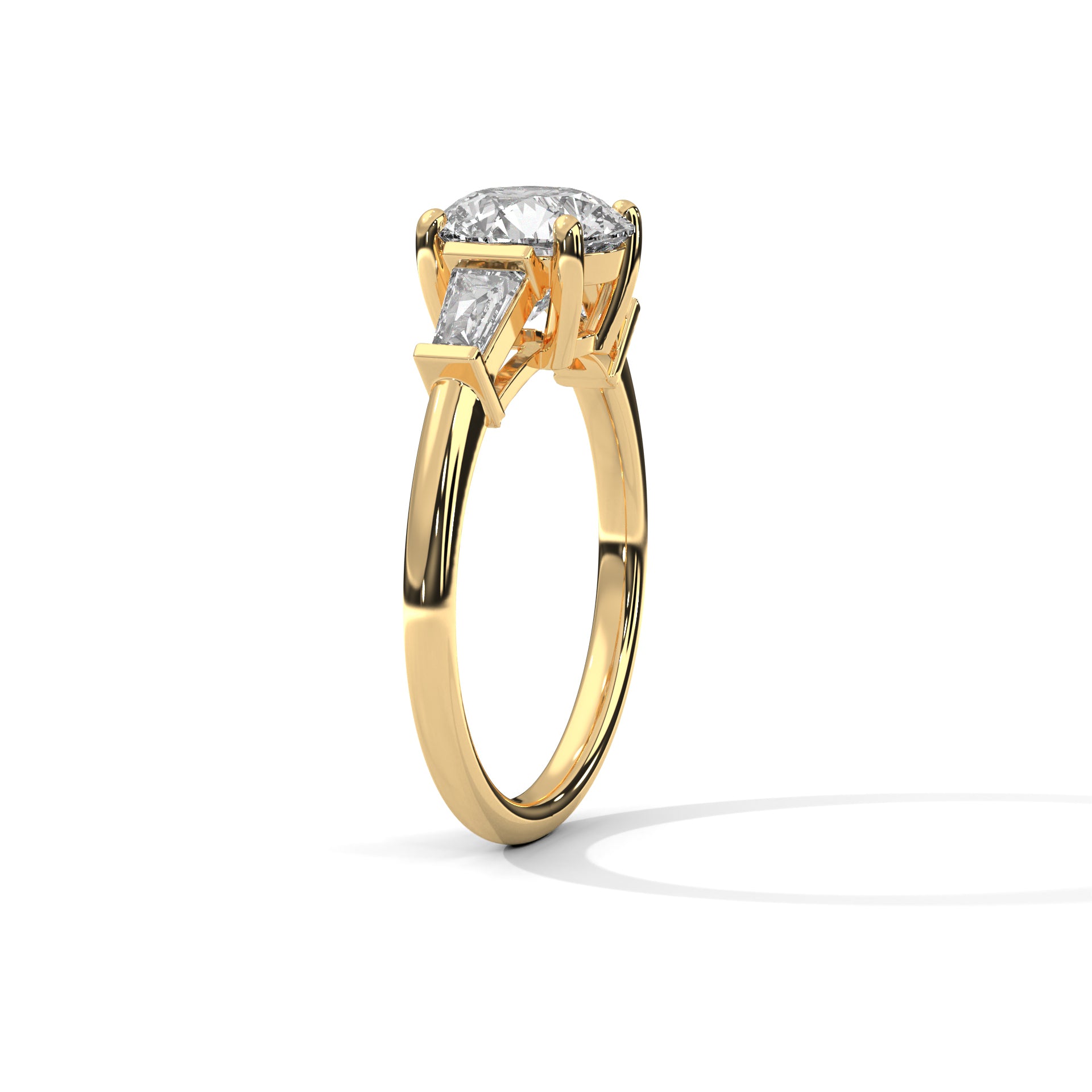 2 CARAT ROUND WITH BUGGET SOLITAIRE DIAMOND RING