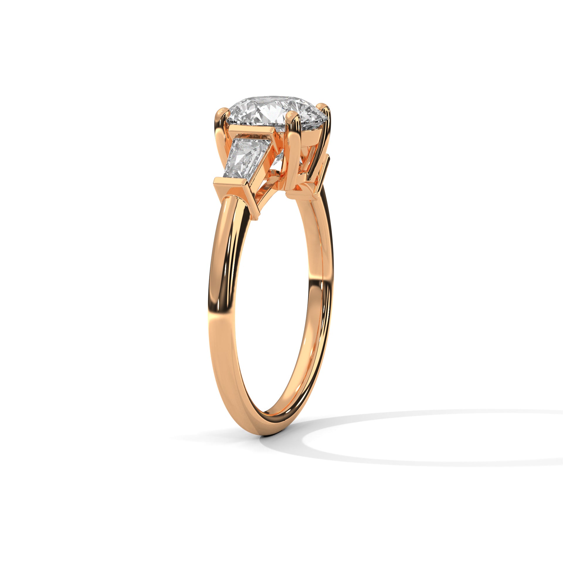 2 CARAT ROUND WITH BUGGET SOLITAIRE DIAMOND RING