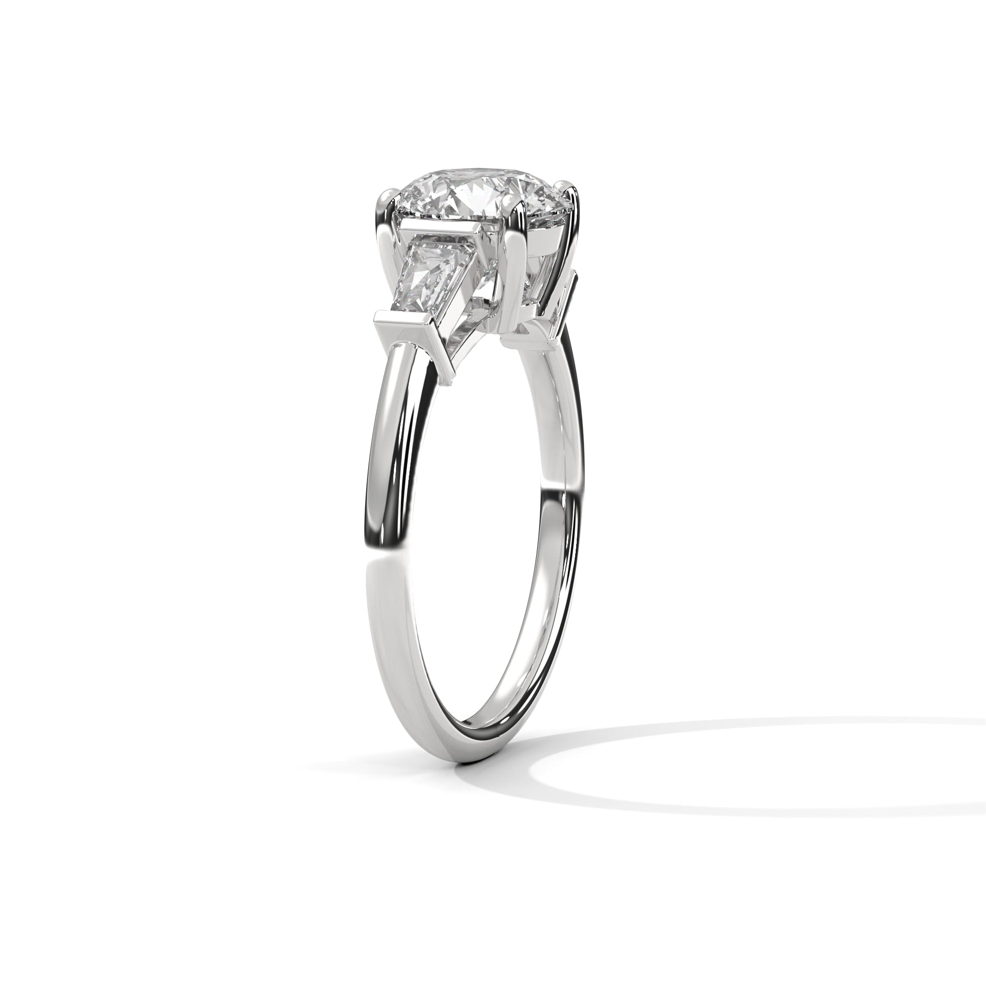2 CARAT ROUND WITH BUGGET SOLITAIRE DIAMOND RING