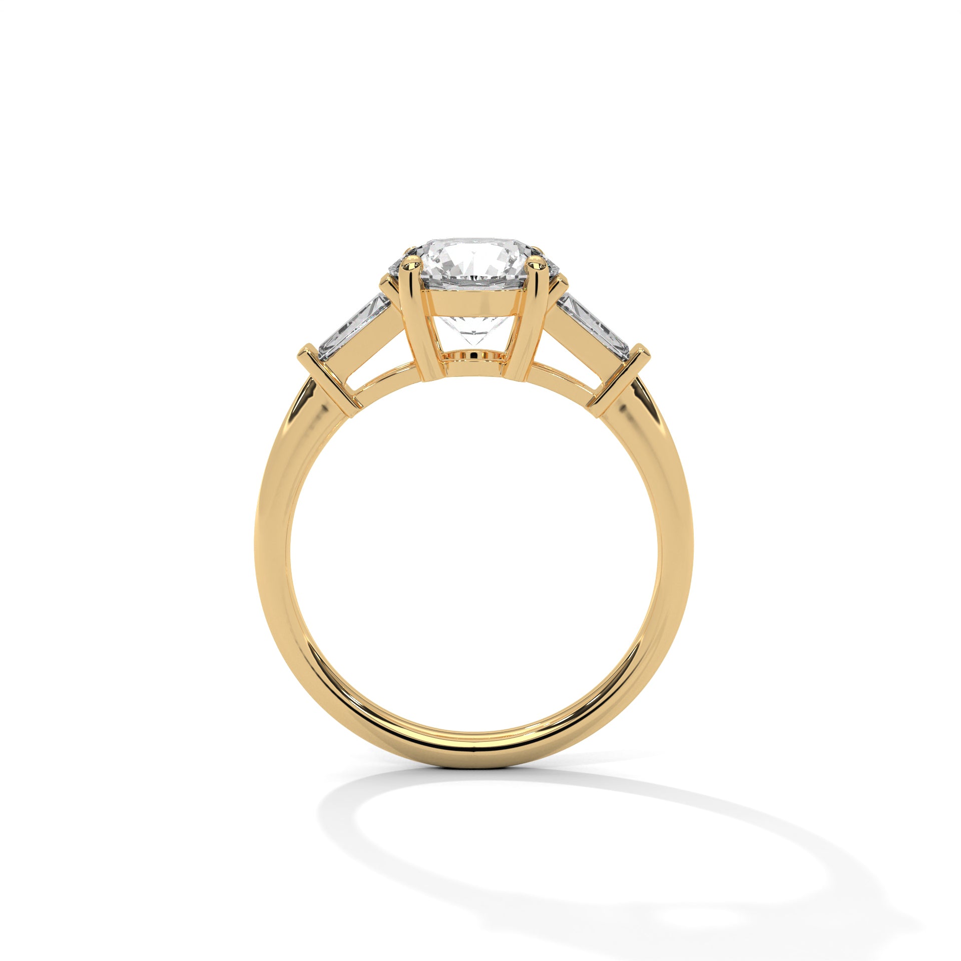2 CARAT ROUND WITH BUGGET SOLITAIRE DIAMOND RING