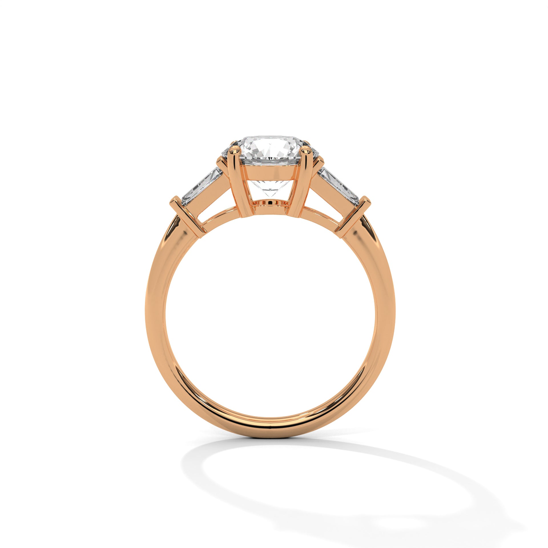 2 CARAT ROUND WITH BUGGET SOLITAIRE DIAMOND RING