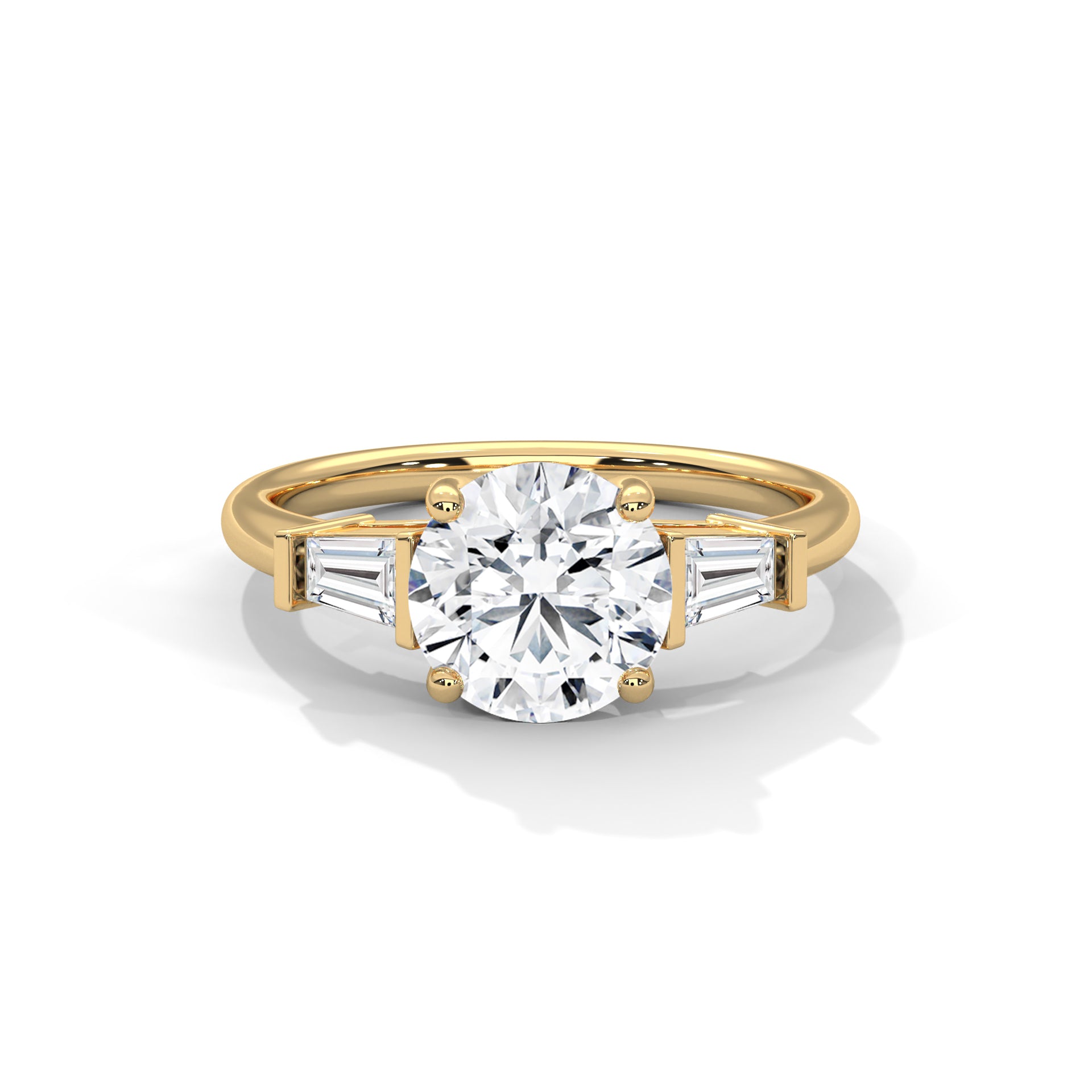 2 CARAT ROUND WITH BUGGET SOLITAIRE DIAMOND RING