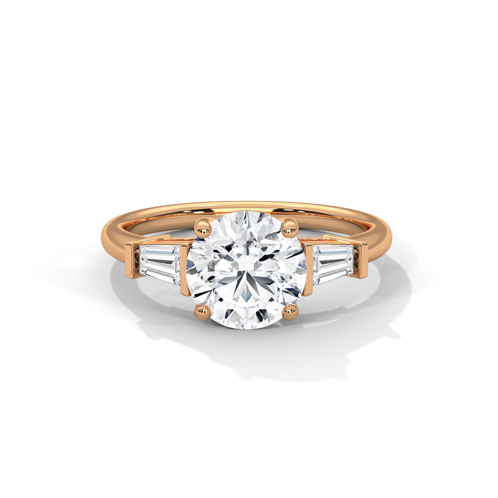 2 CARAT ROUND WITH BUGGET SOLITAIRE DIAMOND RING