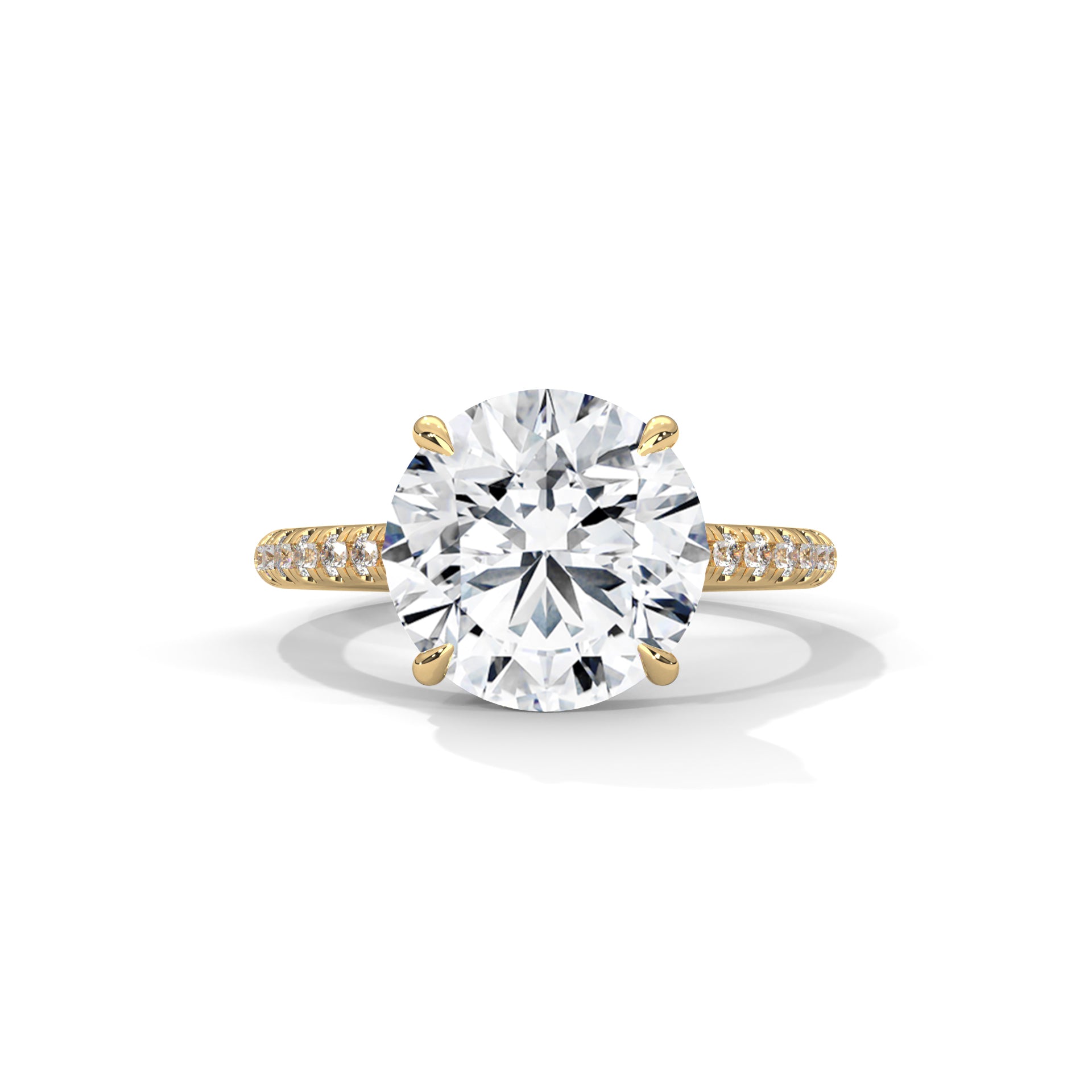 3.00 CARAT ROUND LAB DIAMOND SOLITAIRE RING
