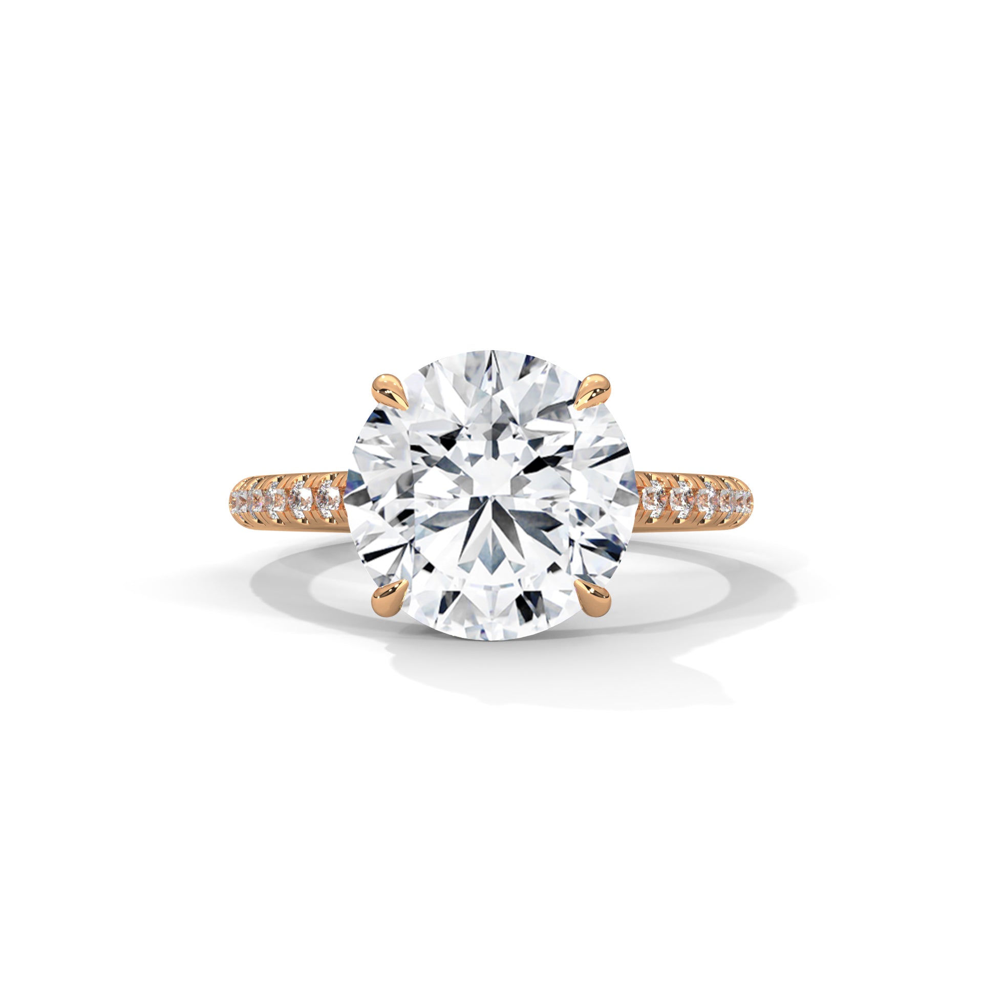 3.00 CARAT ROUND LAB DIAMOND SOLITAIRE RING