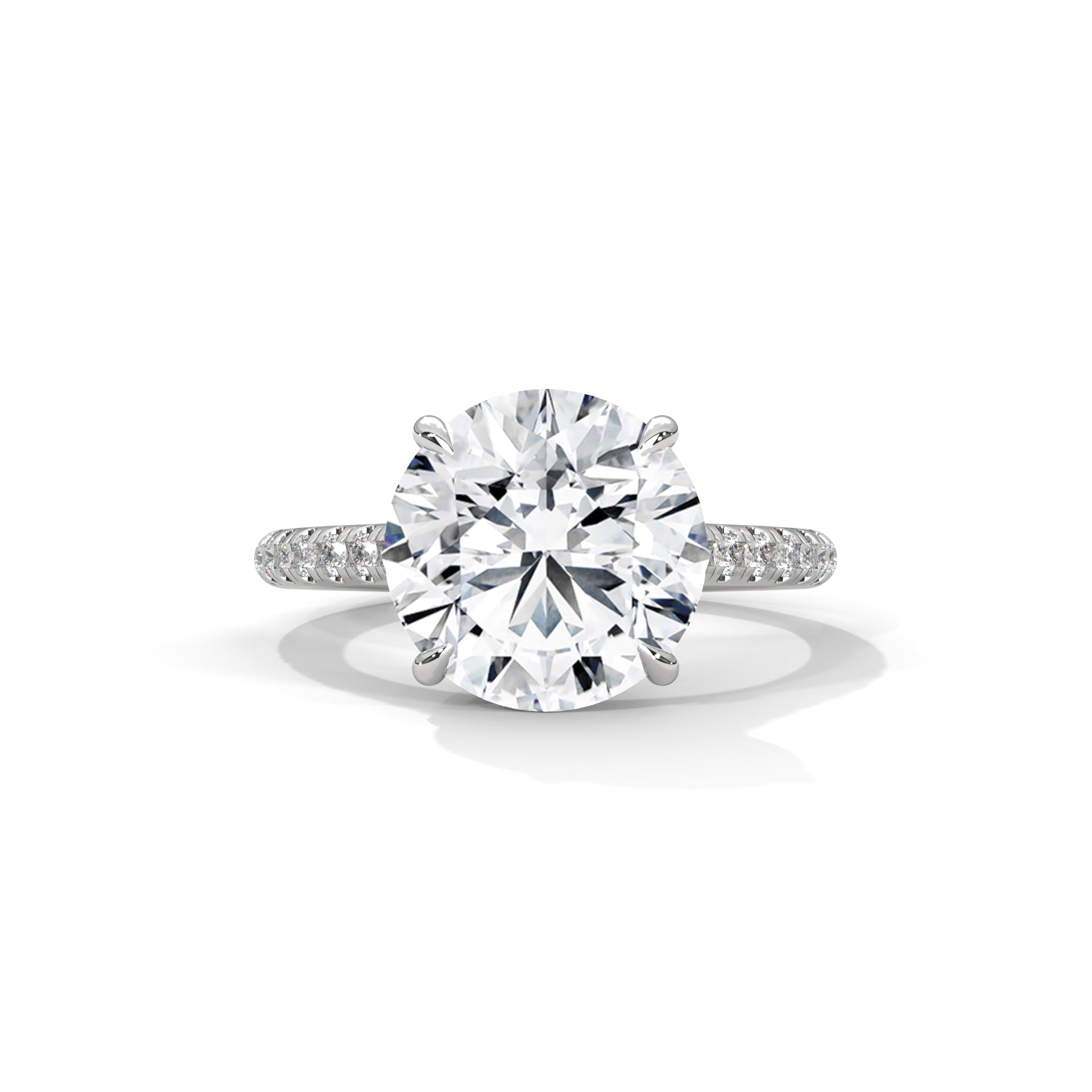 3.00 CARAT ROUND LAB DIAMOND SOLITAIRE RING
