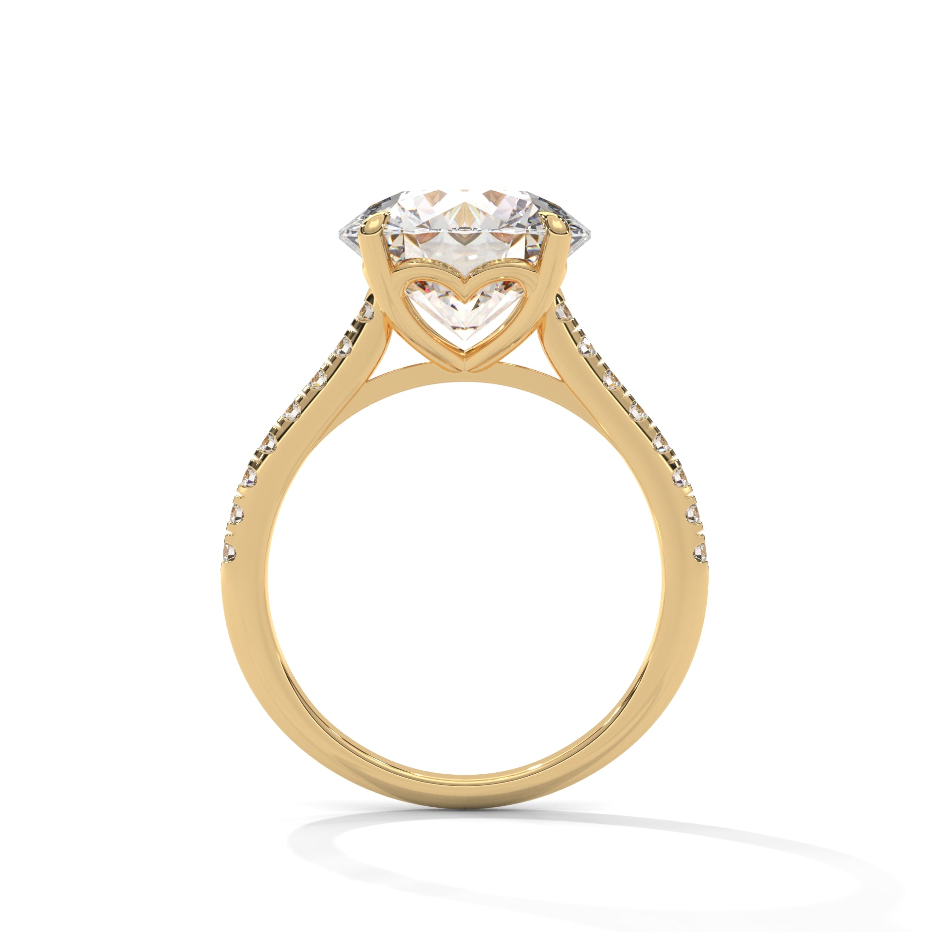 3.00 CARAT ROUND LAB DIAMOND SOLITAIRE RING
