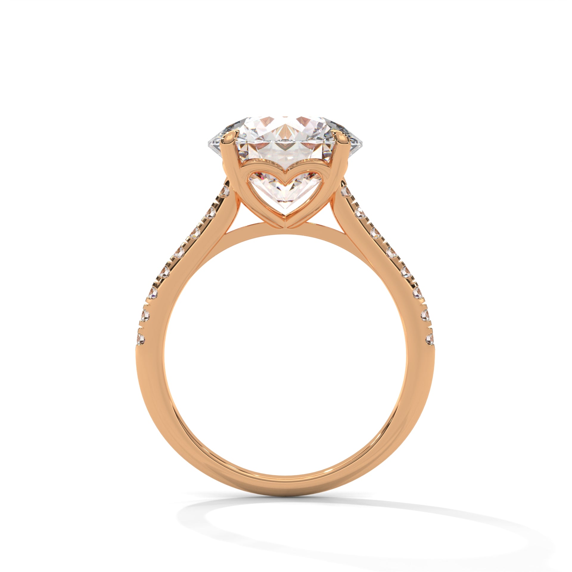 3.00 CARAT ROUND LAB DIAMOND SOLITAIRE RING