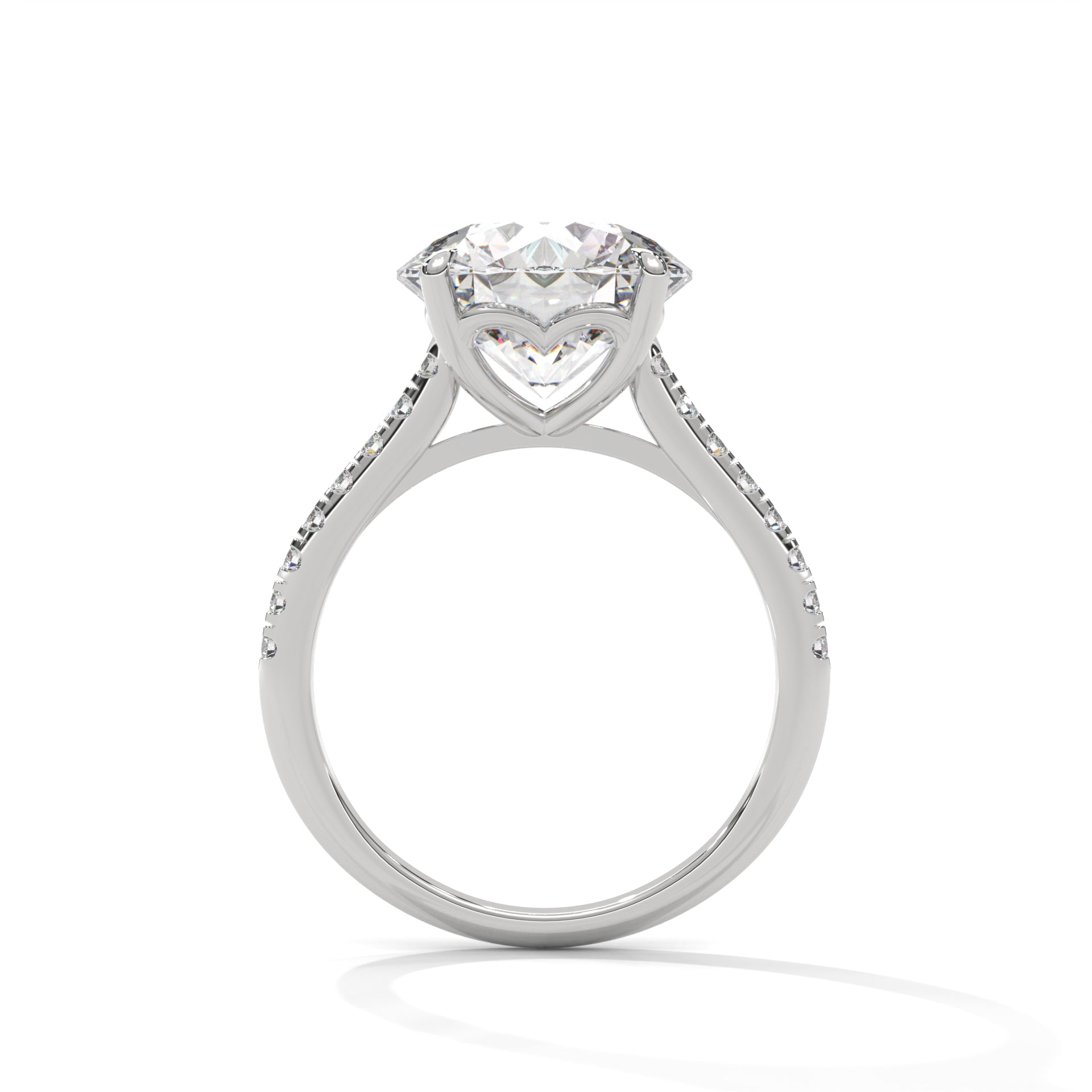 3.00 CARAT ROUND LAB DIAMOND SOLITAIRE RING