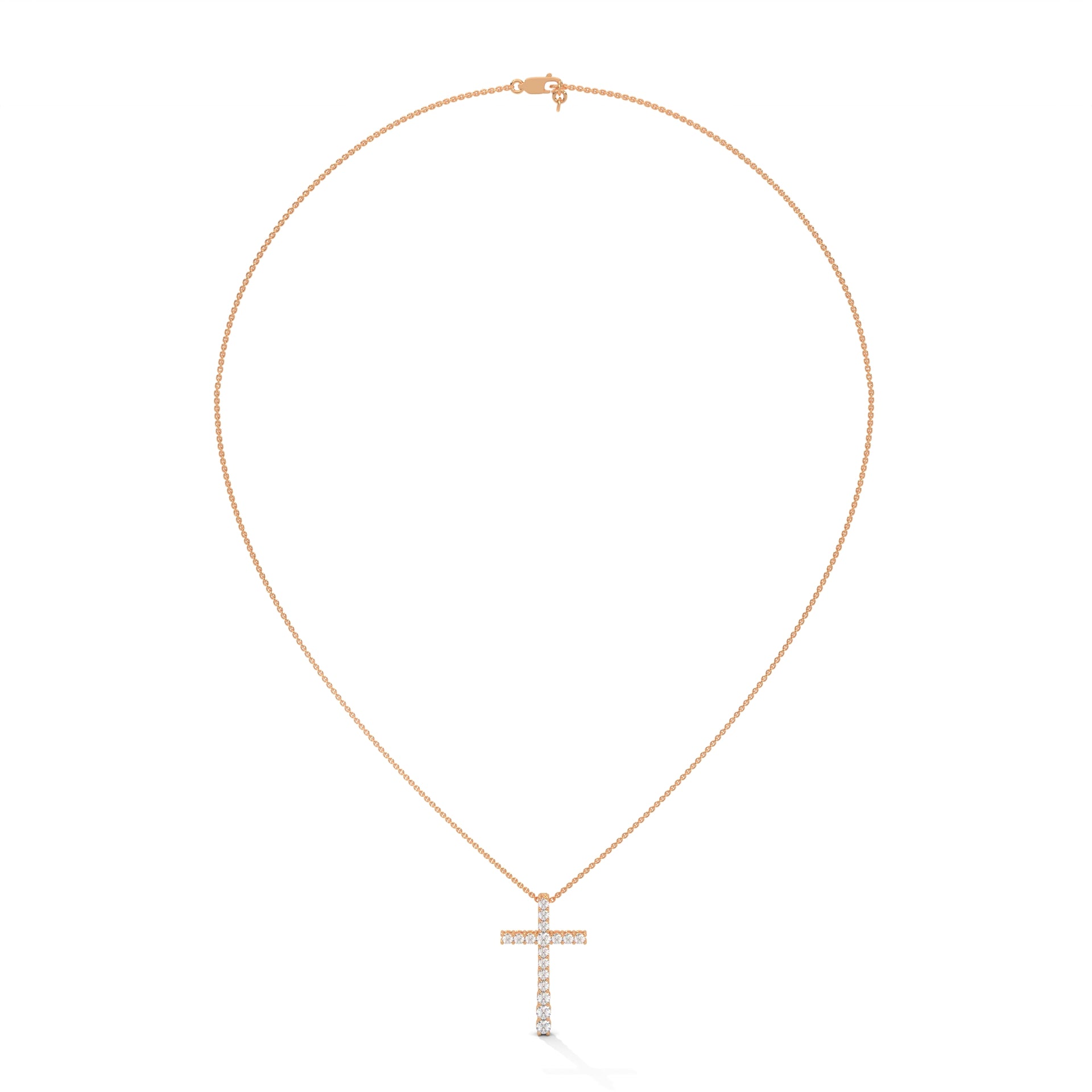 CROSS LAB GROWN DIAMOND PENDENT