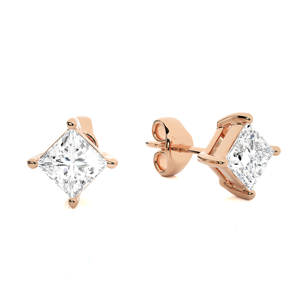 1 - 1 Carat Princess cut Earring Tops | ATYANTA JEWELS