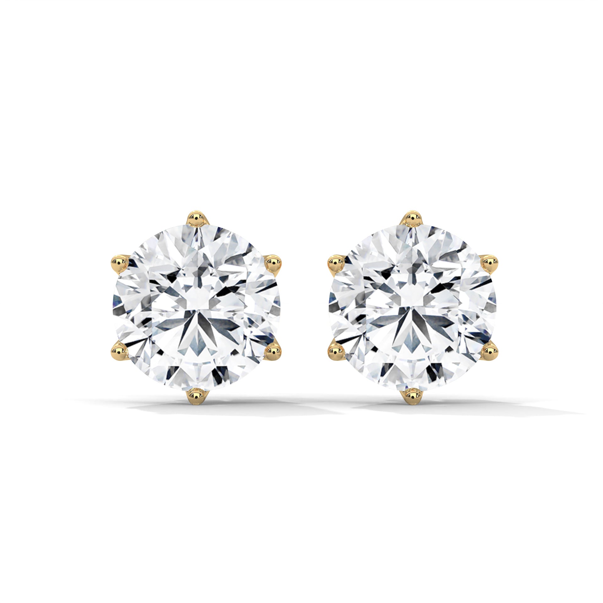 1.5 CARAT ROUND CUT SOLITAIRE STUDS