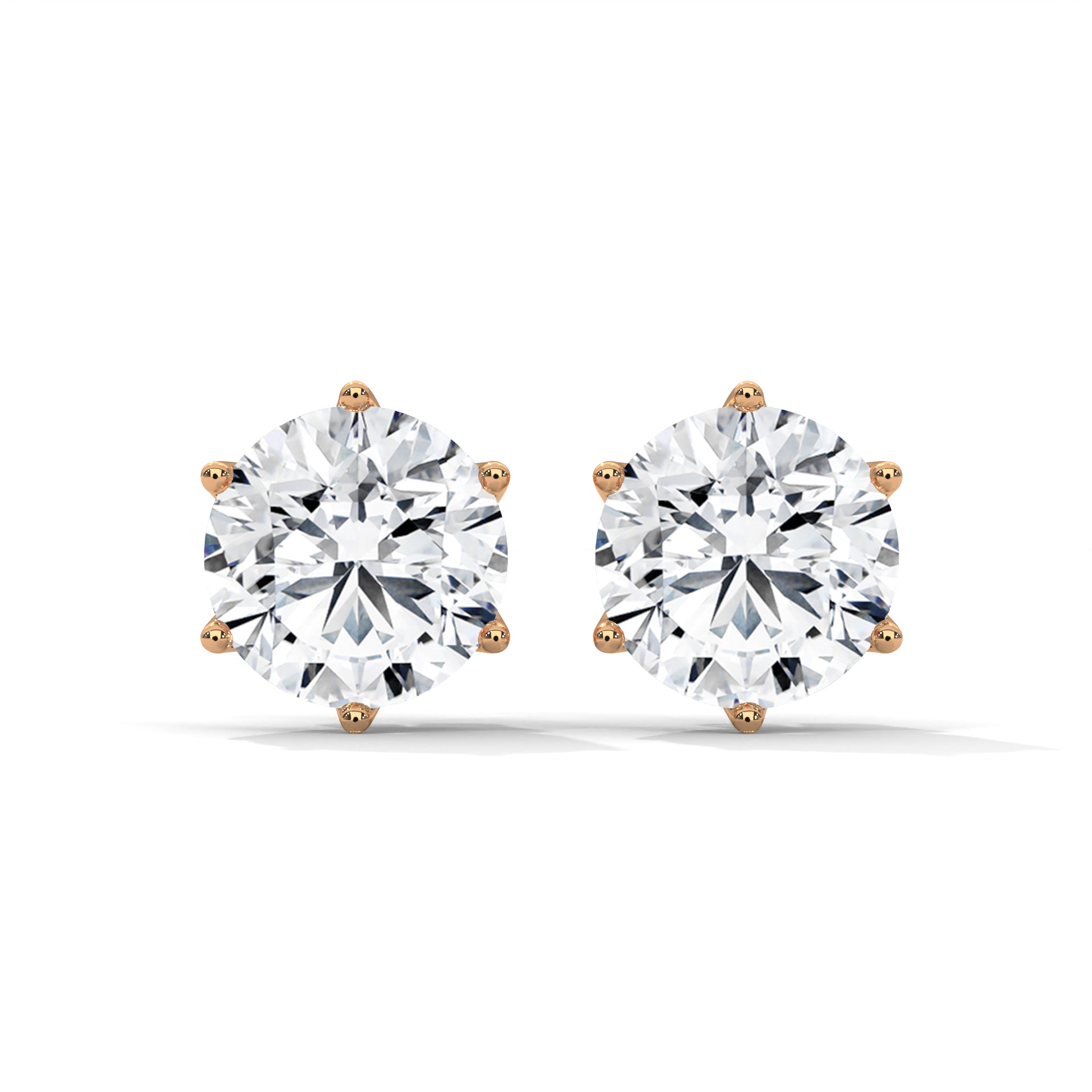 1.5 CARAT ROUND CUT SOLITAIRE STUDS