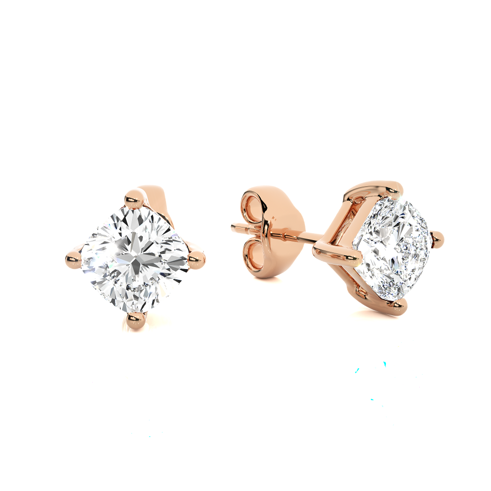 1 - 1 Carat Cushion cut Earring Tops | ATYANTA JEWELS