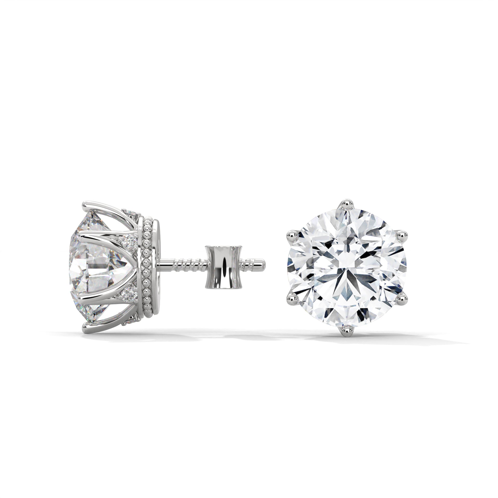 1.5 CARAT ROUND CUT SOLITAIRE STUDS