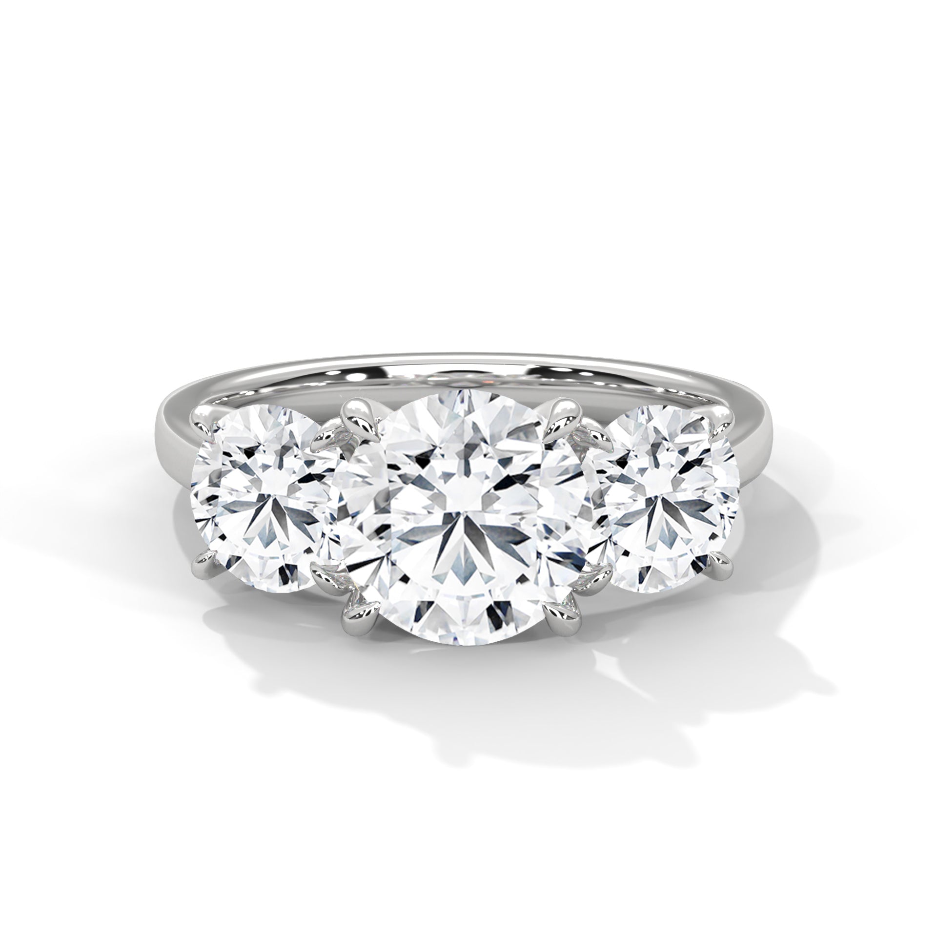 THREE STONE LAB GROWN DIAMOND RING