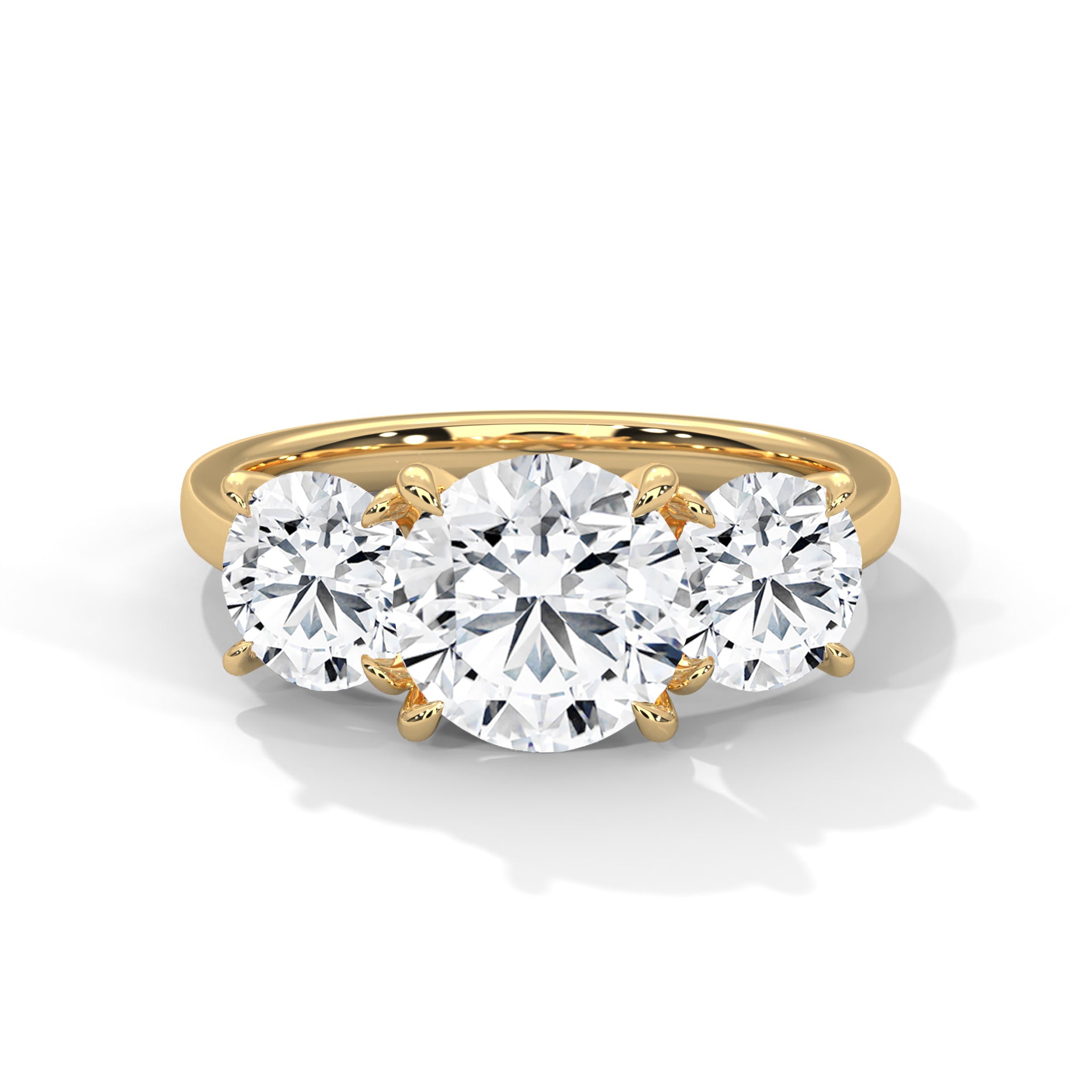 THREE STONE LAB GROWN DIAMOND RING