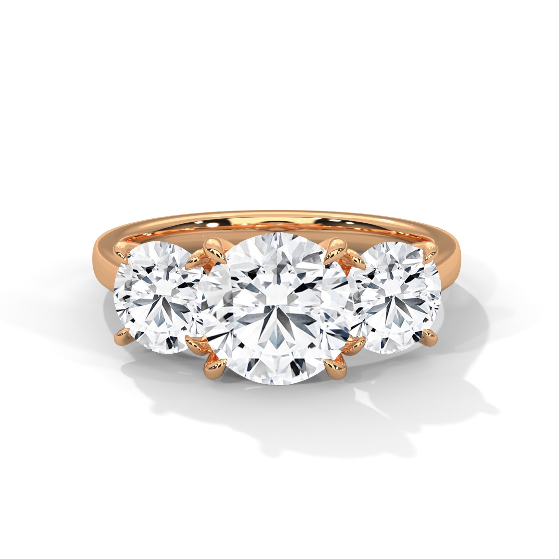 THREE STONE LAB GROWN DIAMOND RING