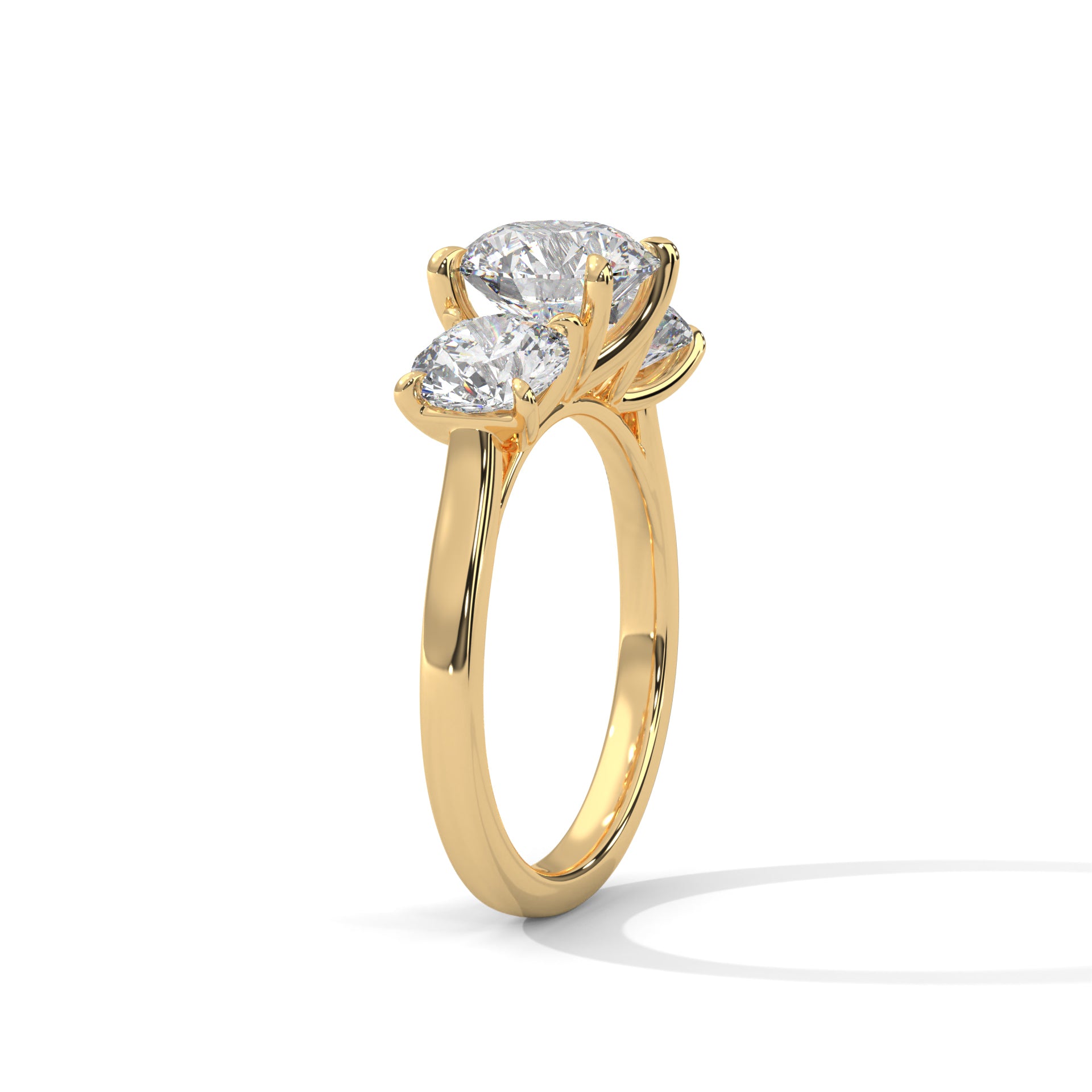 THREE STONE LAB GROWN DIAMOND RING