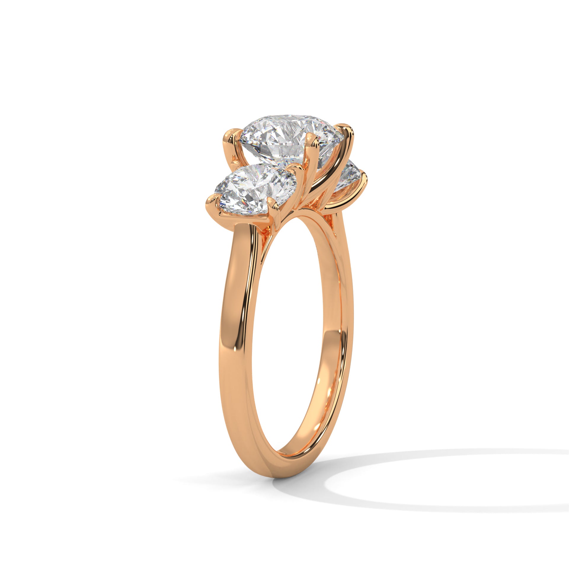 THREE STONE LAB GROWN DIAMOND RING