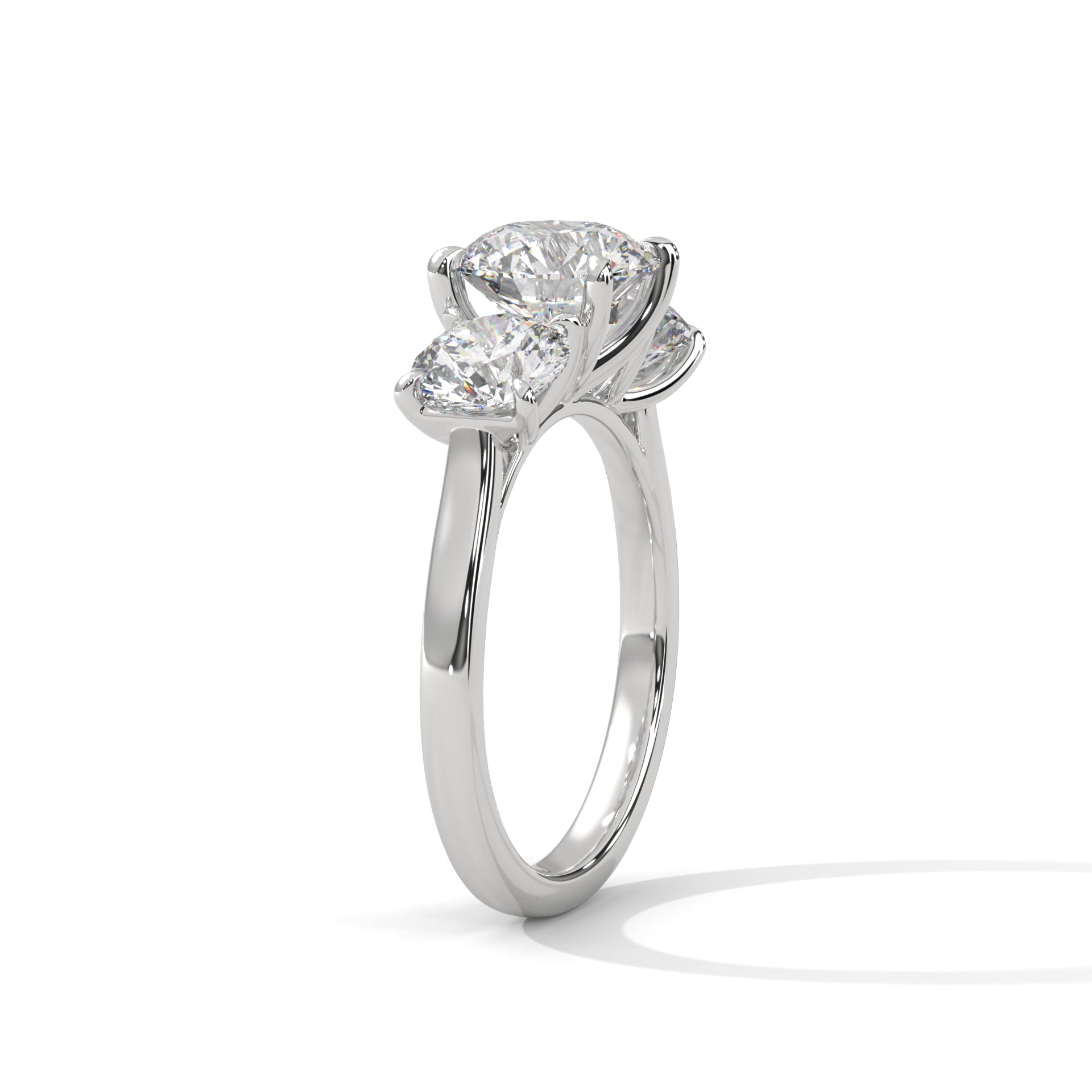 THREE STONE LAB GROWN DIAMOND RING
