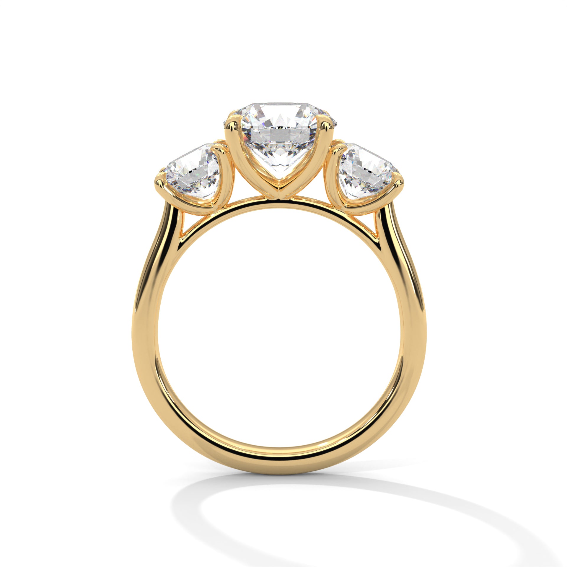 THREE STONE LAB GROWN DIAMOND RING