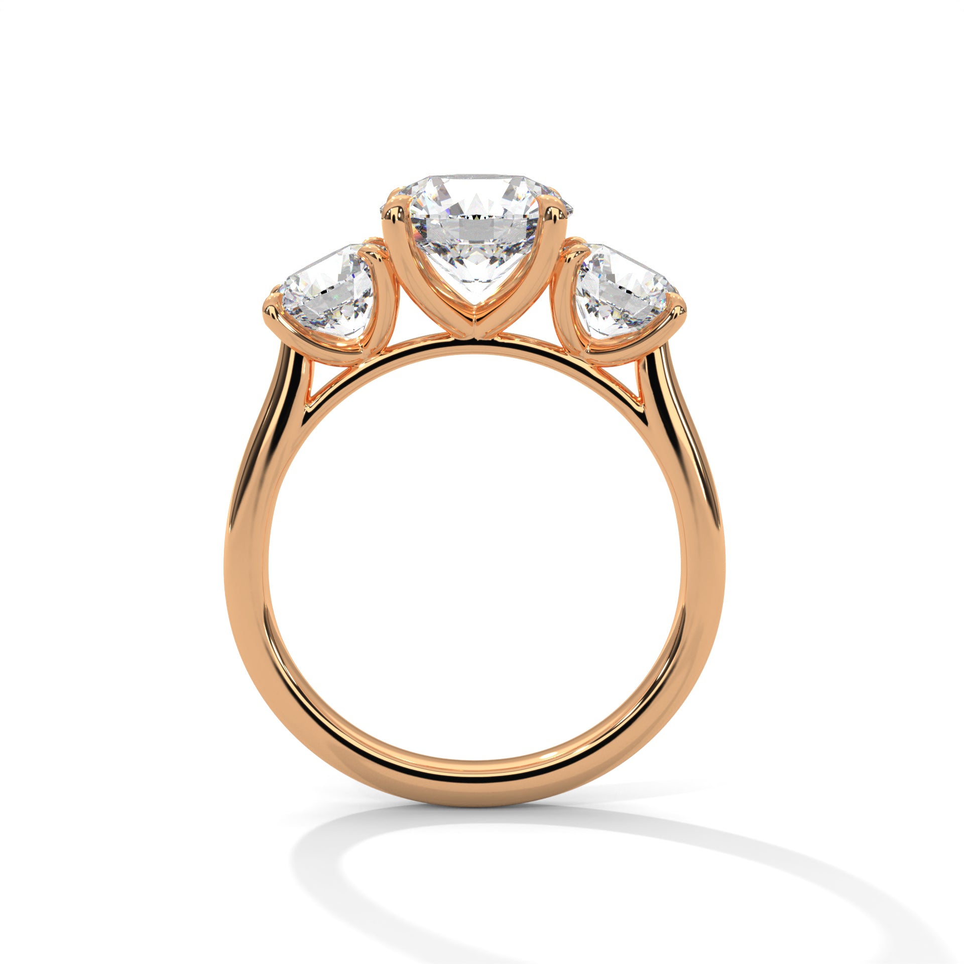 THREE STONE LAB GROWN DIAMOND RING