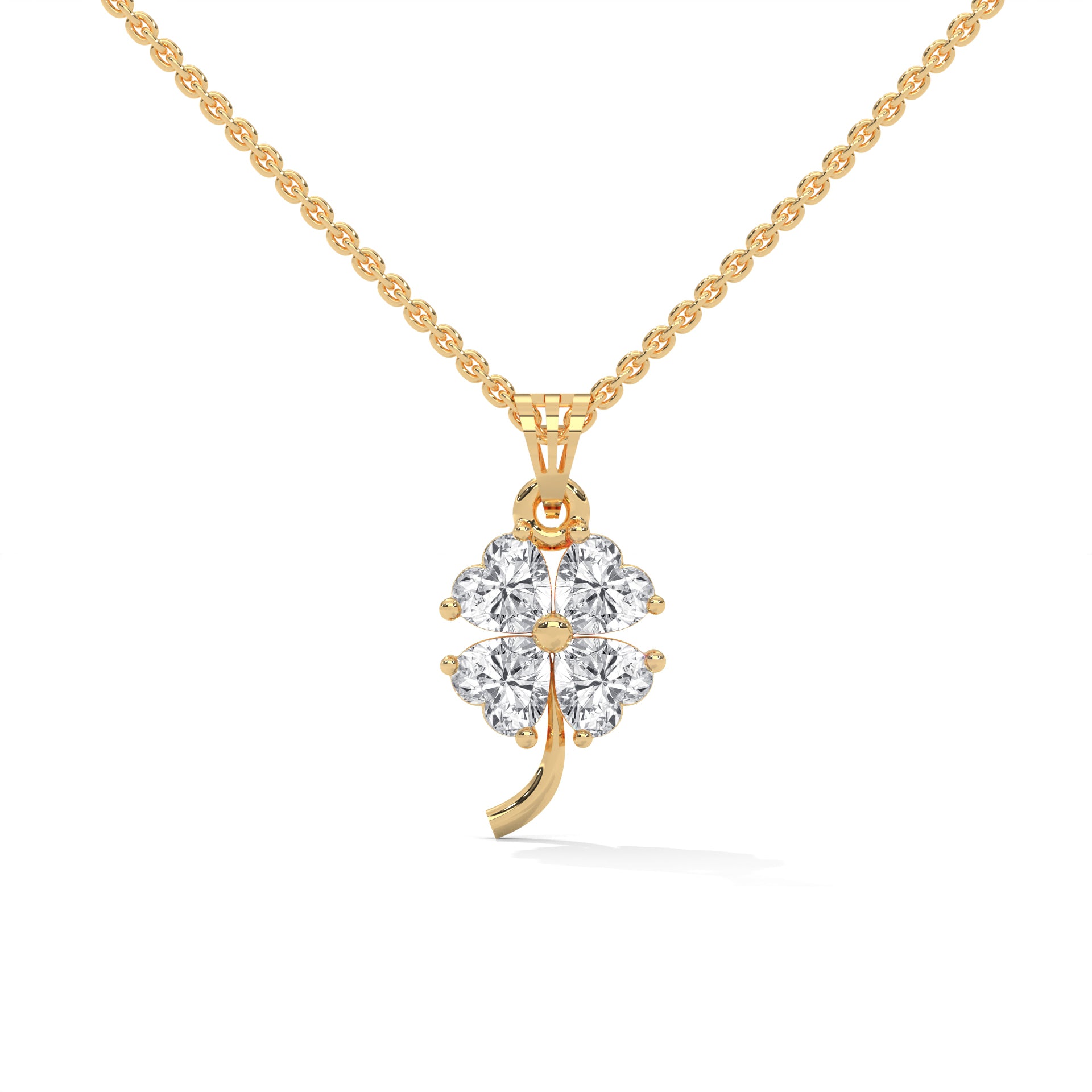 HEART DIAMOND FLOWER PENDENT