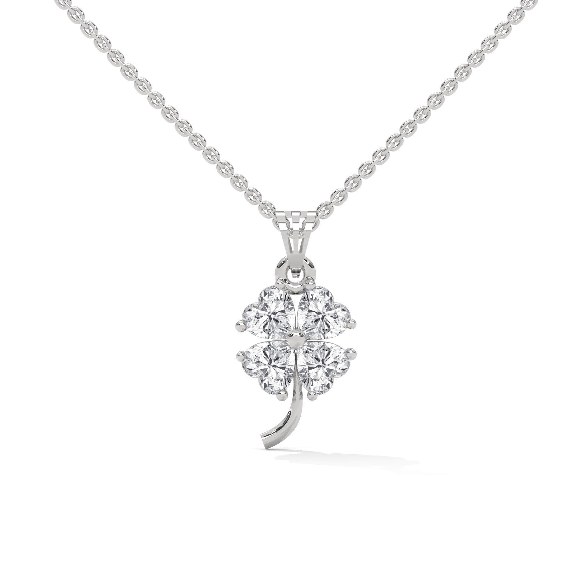 HEART DIAMOND FLOWER PENDENT