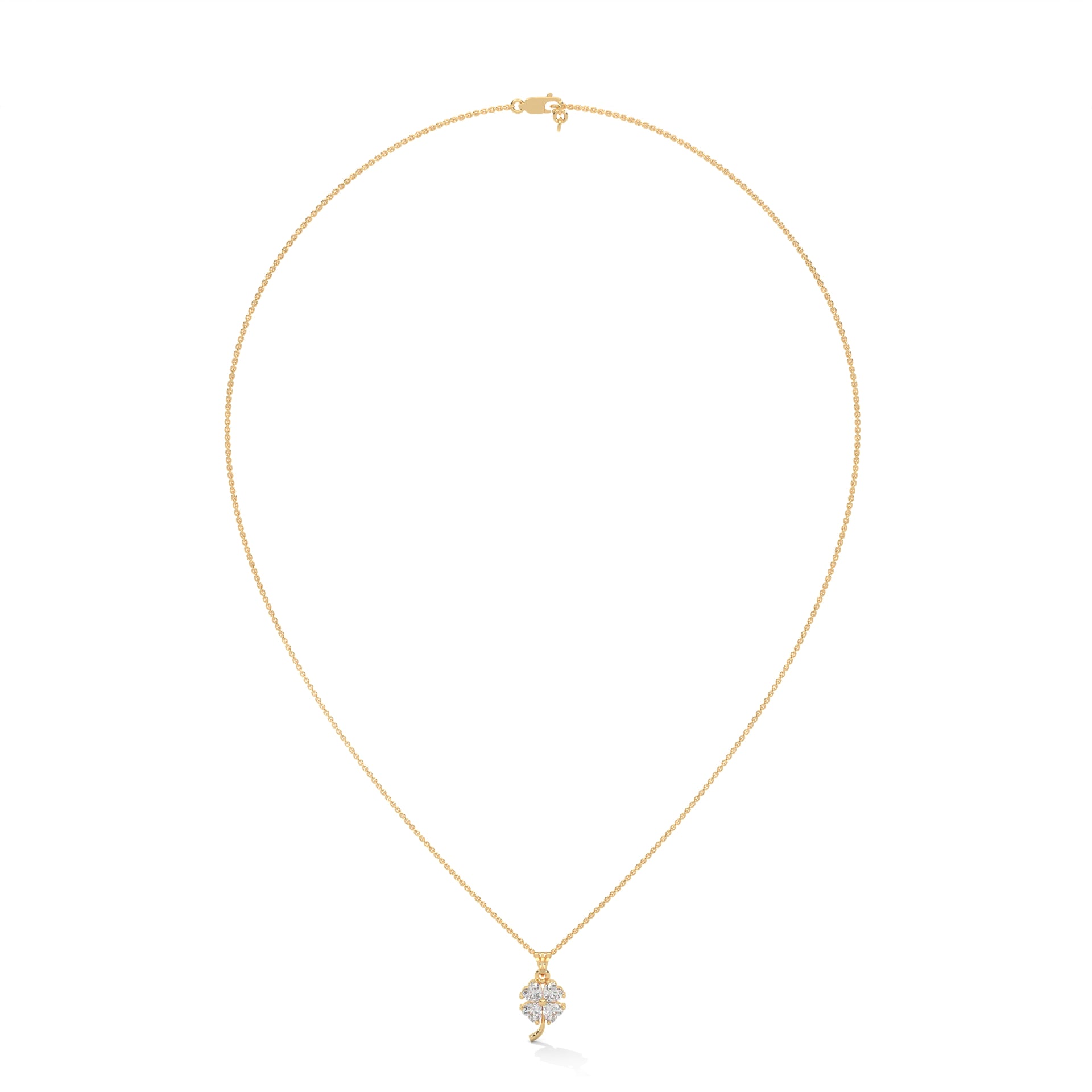 HEART DIAMOND FLOWER PENDENT